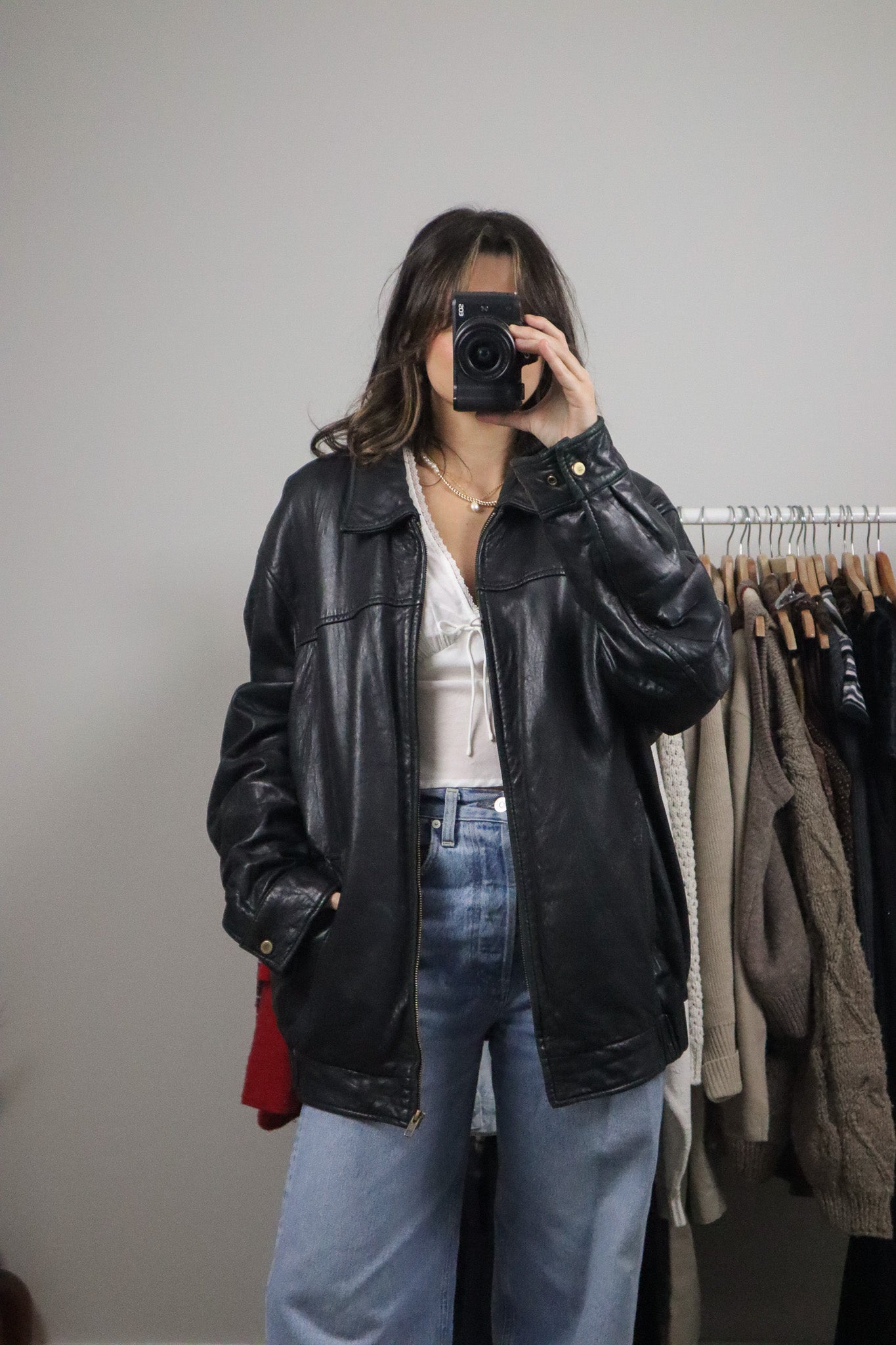 Vintage x Danier x Leather Bomber (XL)