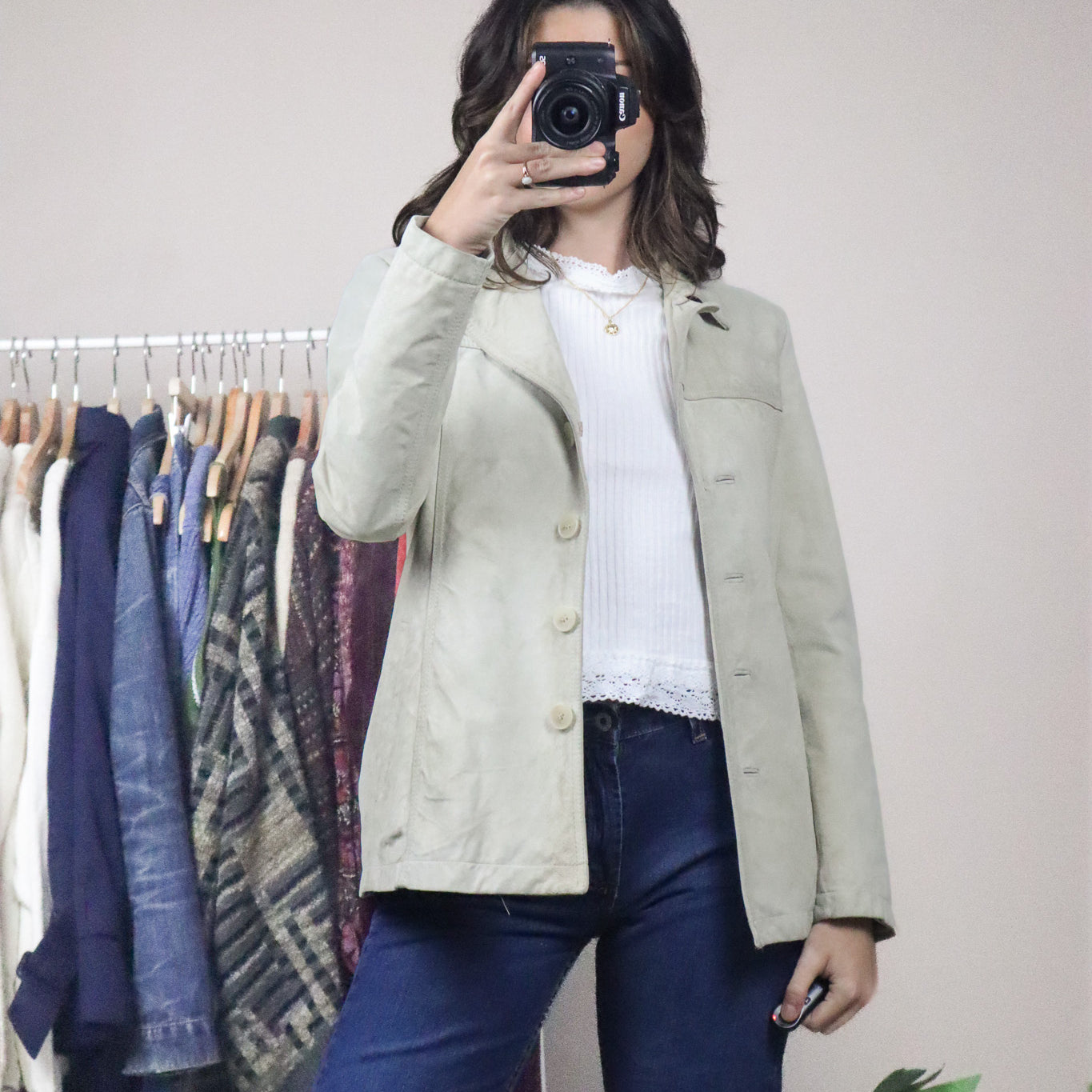 Vintage x Danier x Suede Blazer (XS)