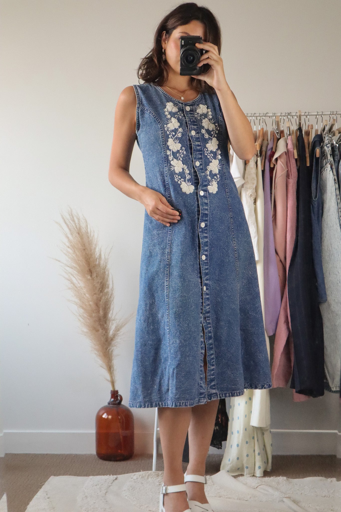 Vintage x Denim Pearl Dress (8)