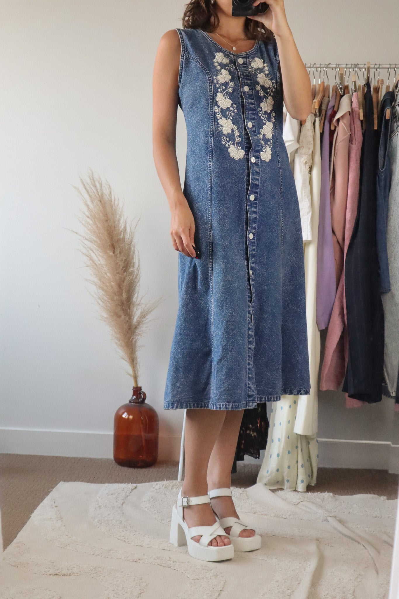 Vintage x Denim Pearl Dress (8)