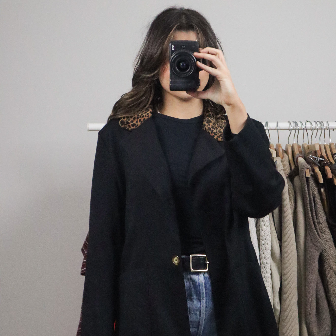 Made in Canada x Vintage x Faux Fur Cheetah Collar Blazer (8/10)