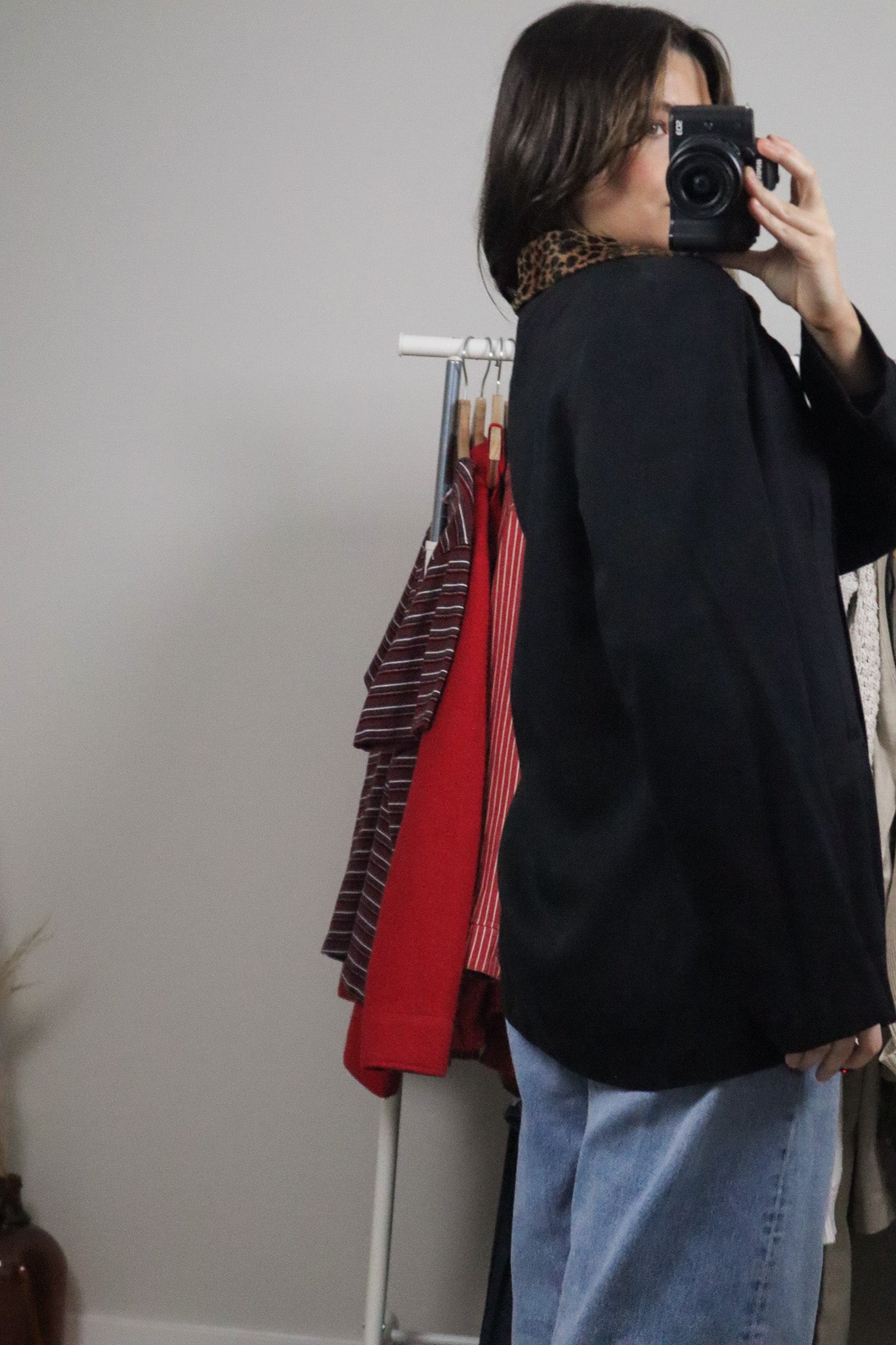 Made in Canada x Vintage x Faux Fur Cheetah Collar Blazer (8/10)