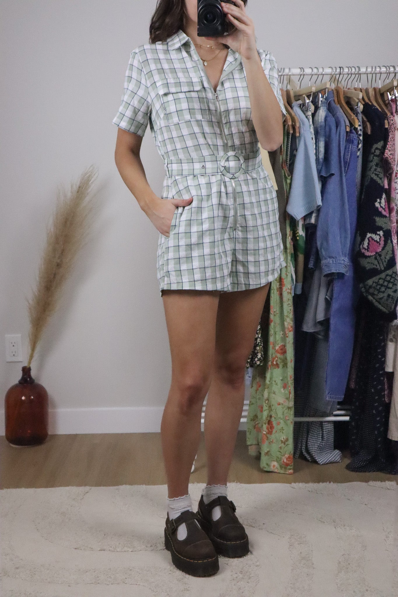 Modern x Plaid Romper (6/8)