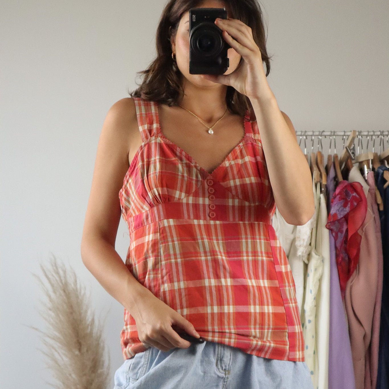 Vintage x Plaid Tank (M)