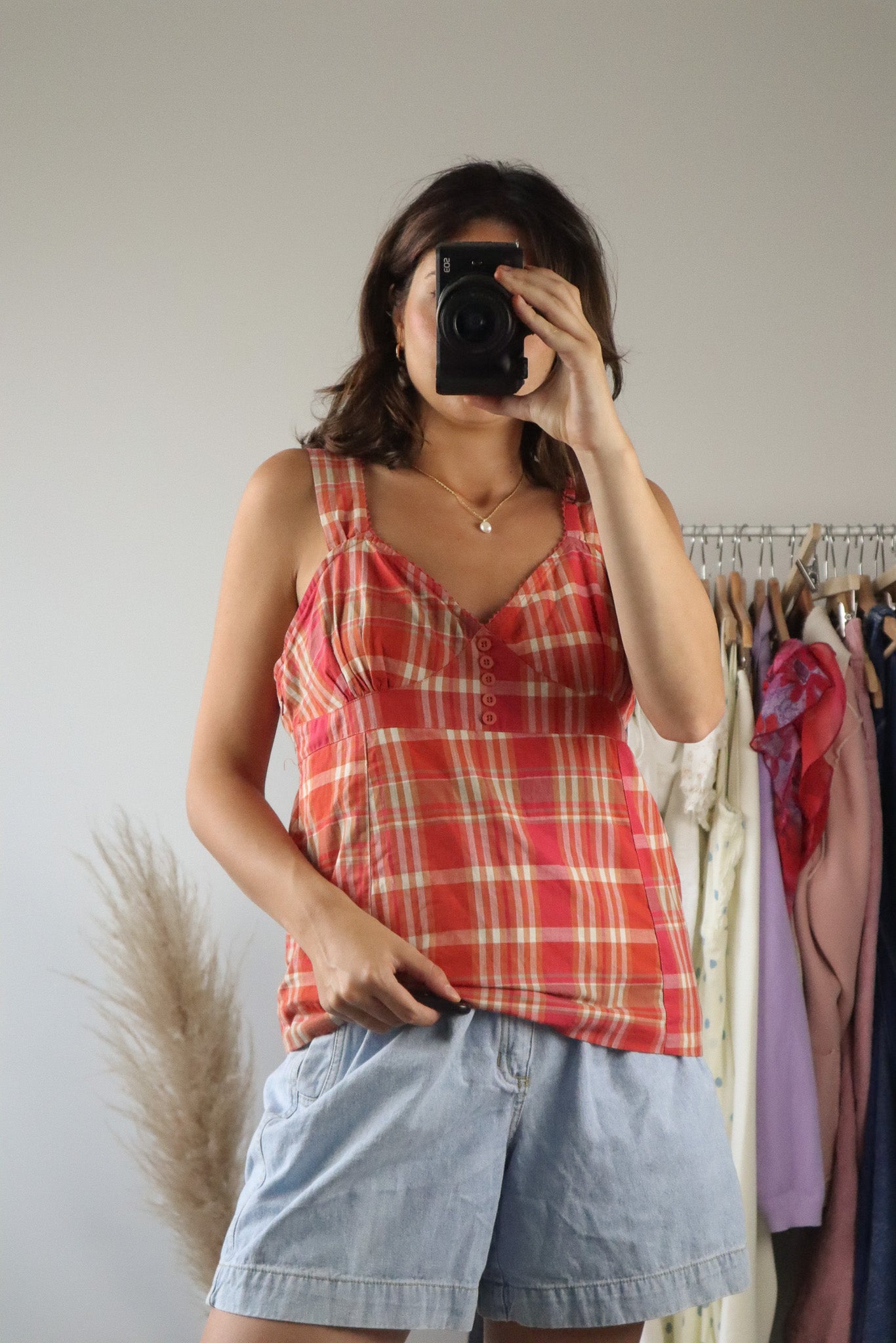 Vintage x Plaid Tank (M)