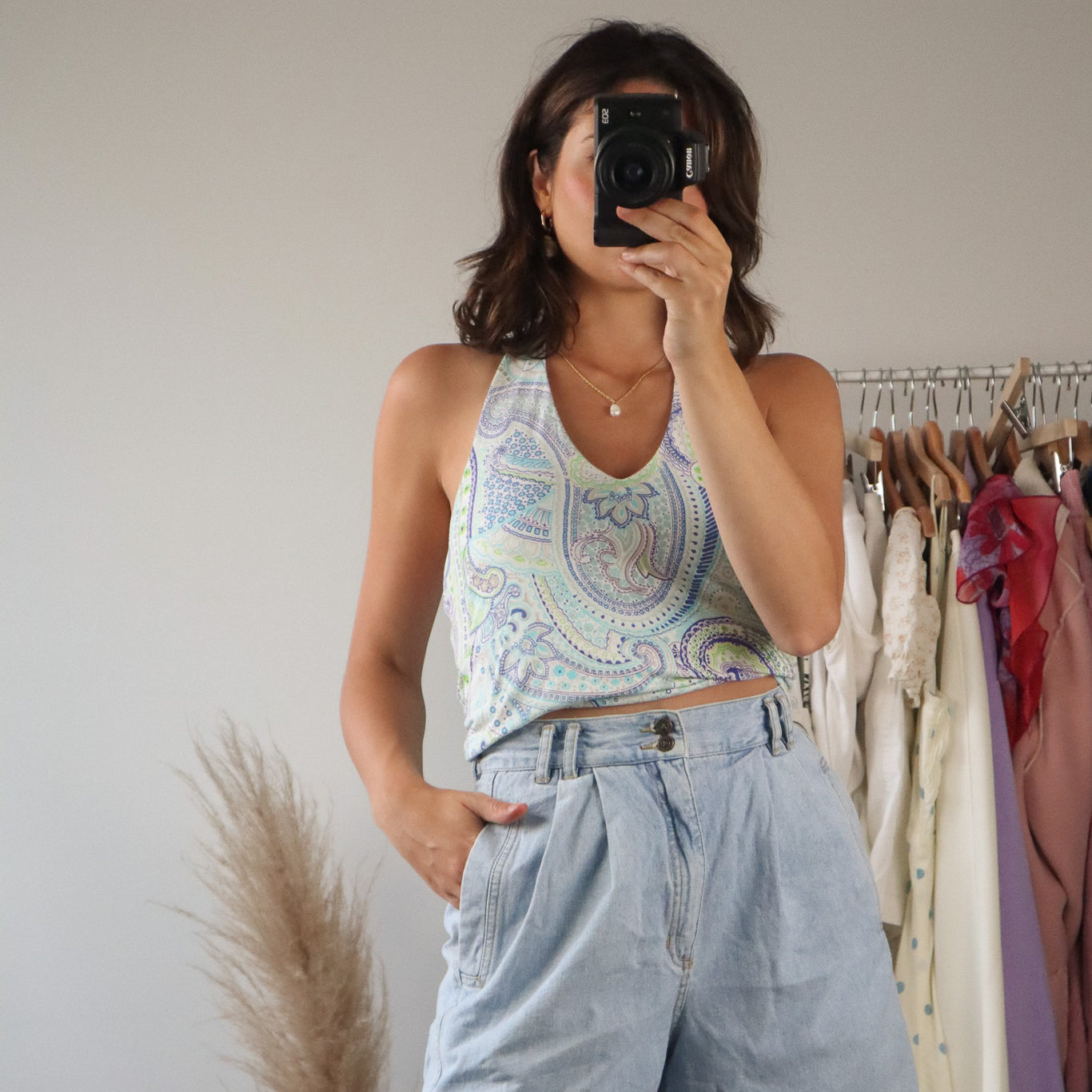 Vintage x Paisly Halter Tank (S)