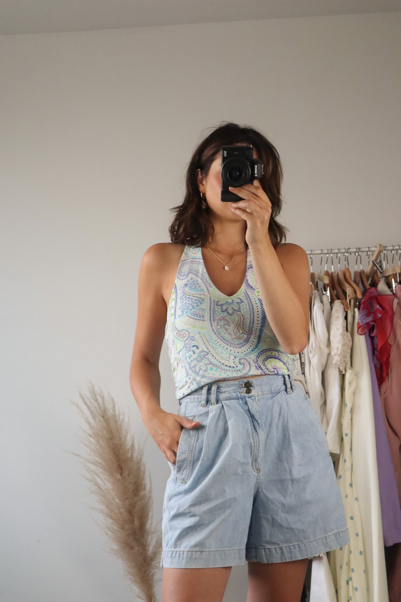 Vintage x Paisly Halter Tank (S)