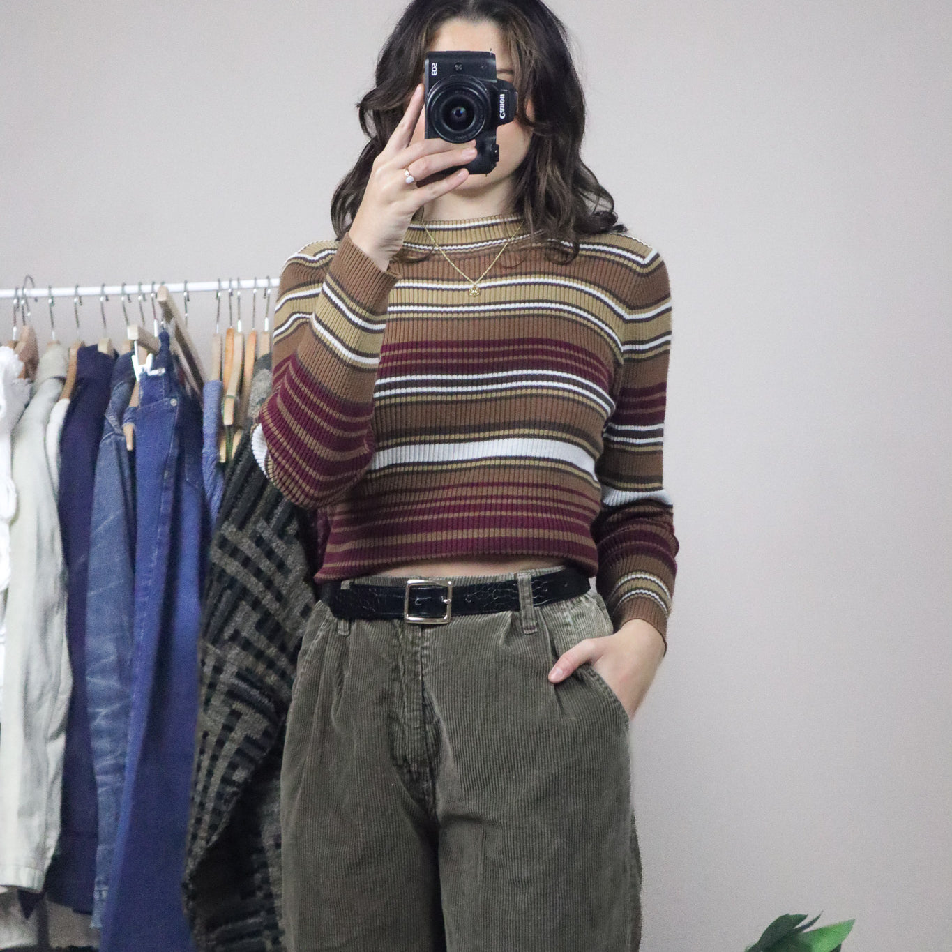 Vintage x Striped Mockneck (S)