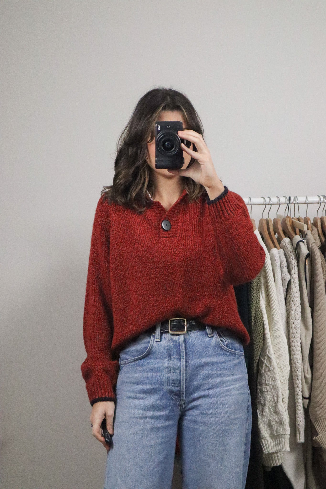 Vintage x Collared Knit Sweater (M)