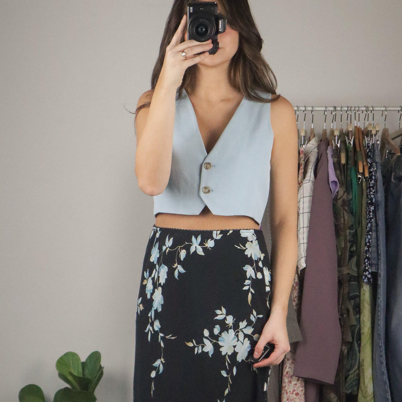 Modern x Linen Blend Cropped Waist Coat (S)
