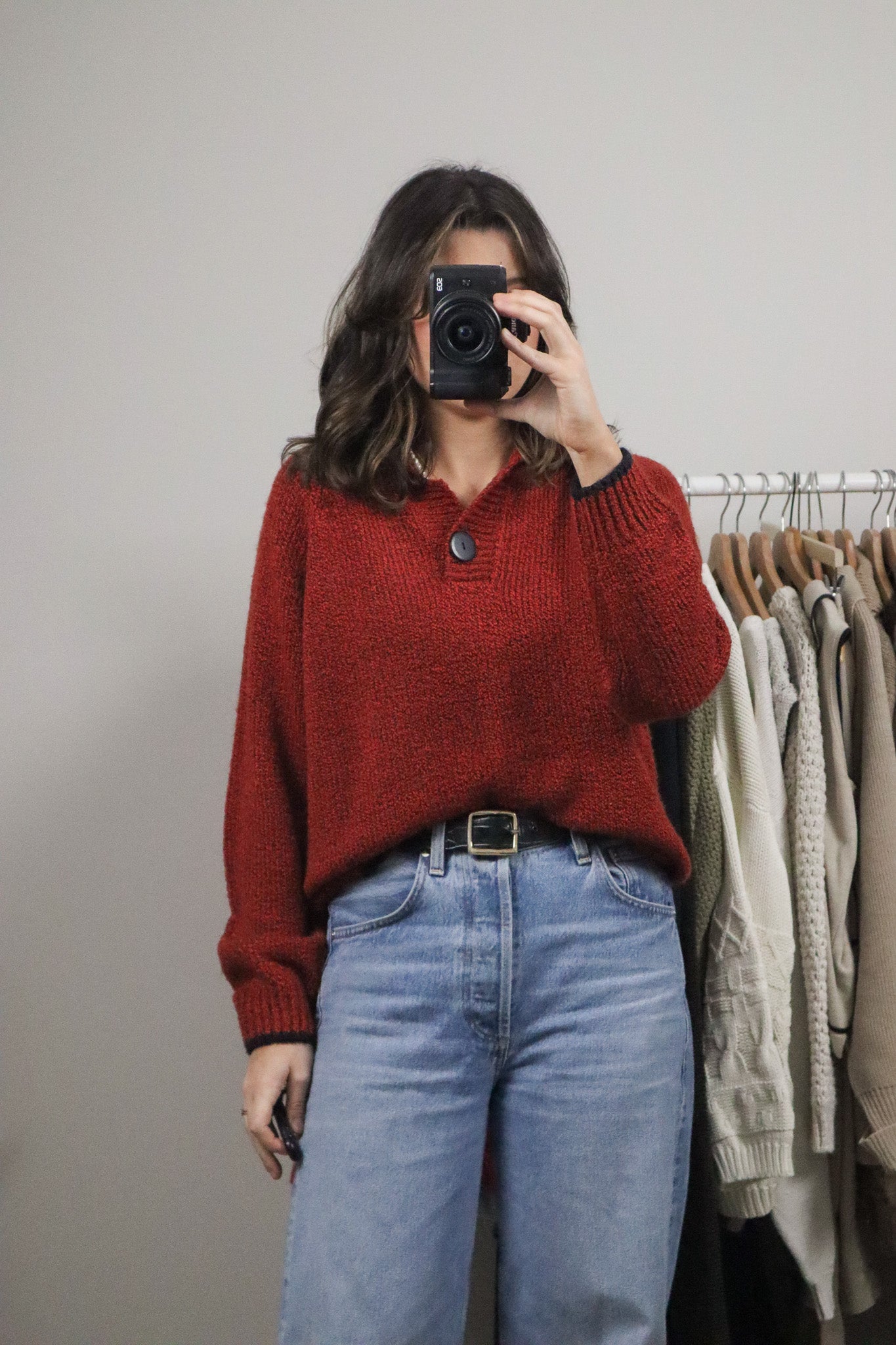 Vintage x Collared Knit Sweater (M)