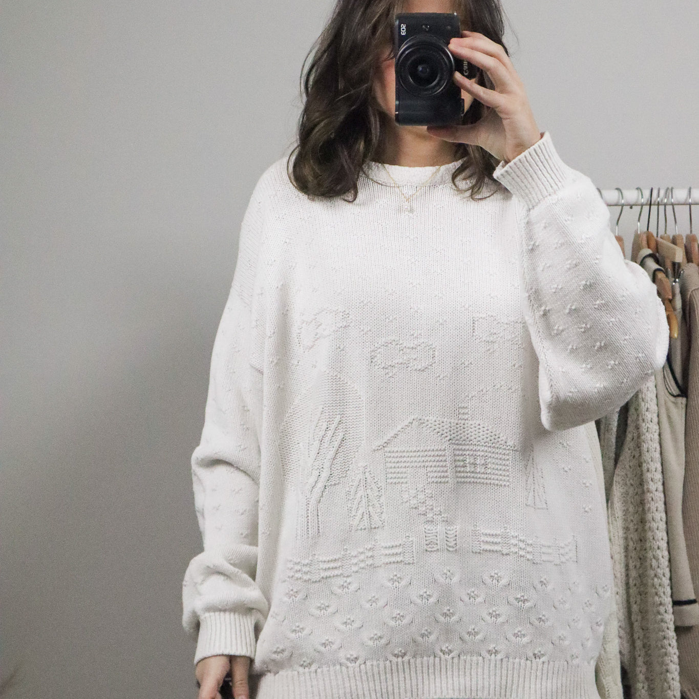 Made in Canada x Vintage x Cotton Landscape Sweater (XL)