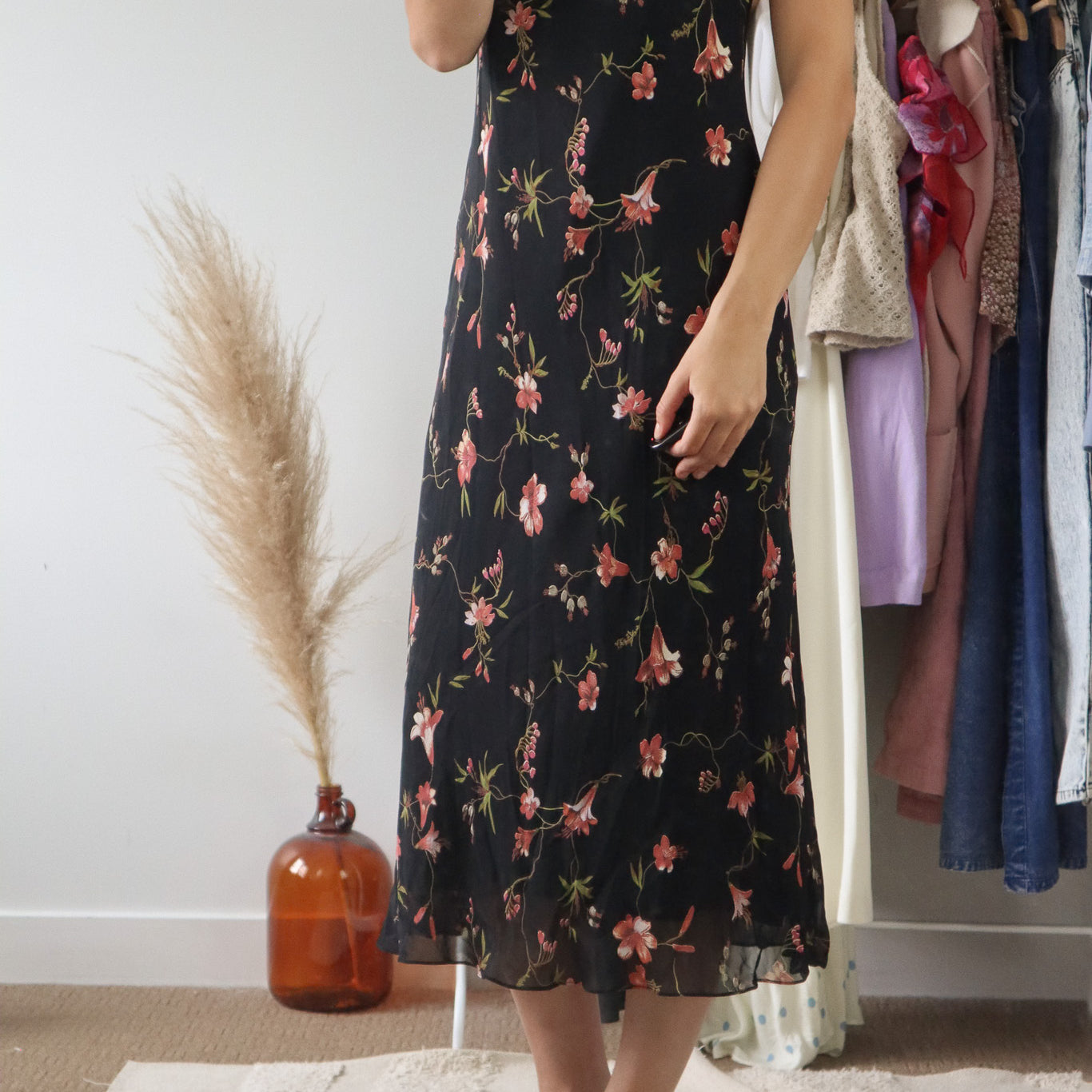 Vintage x Floral Midi Dress (8/10)