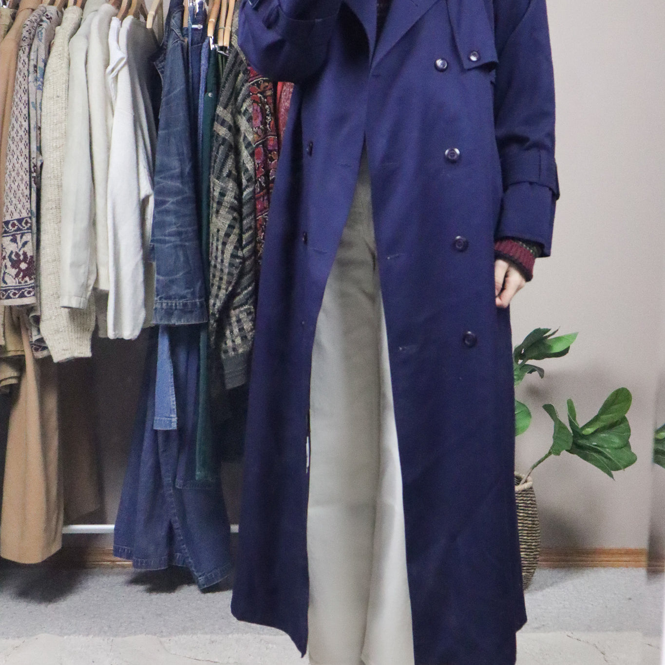 1980s x Vintage x Wool Trench Coat (M/L)
