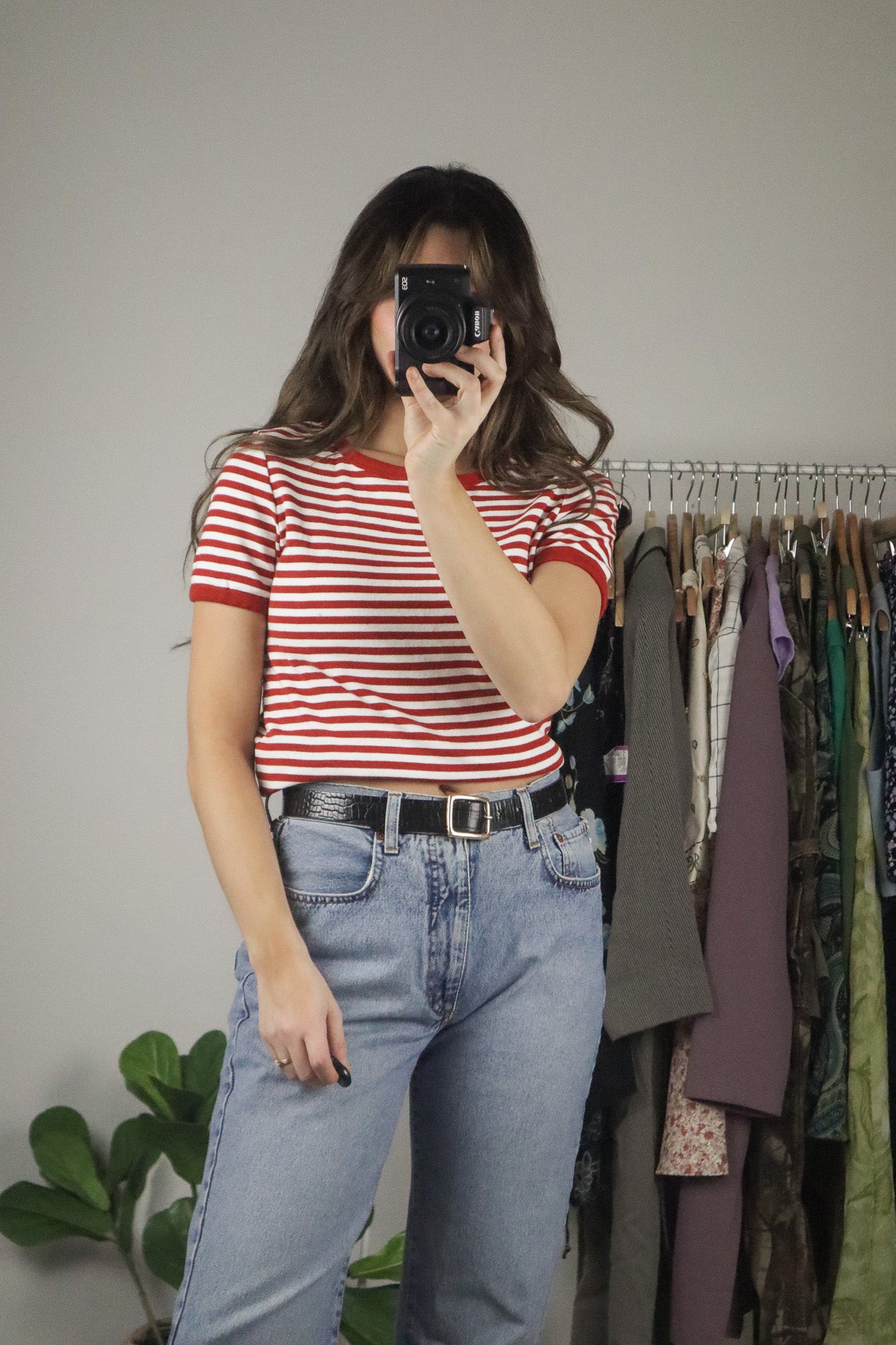 Vintage x Stripped T-Shirt (M)