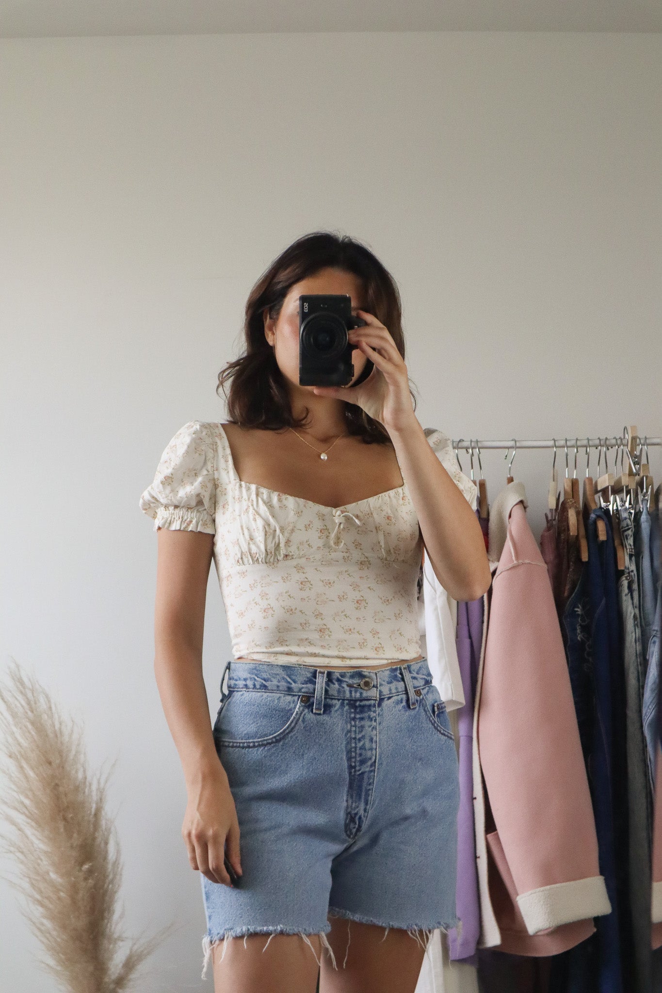 Modern x Floral Cropped Blouse (XS)