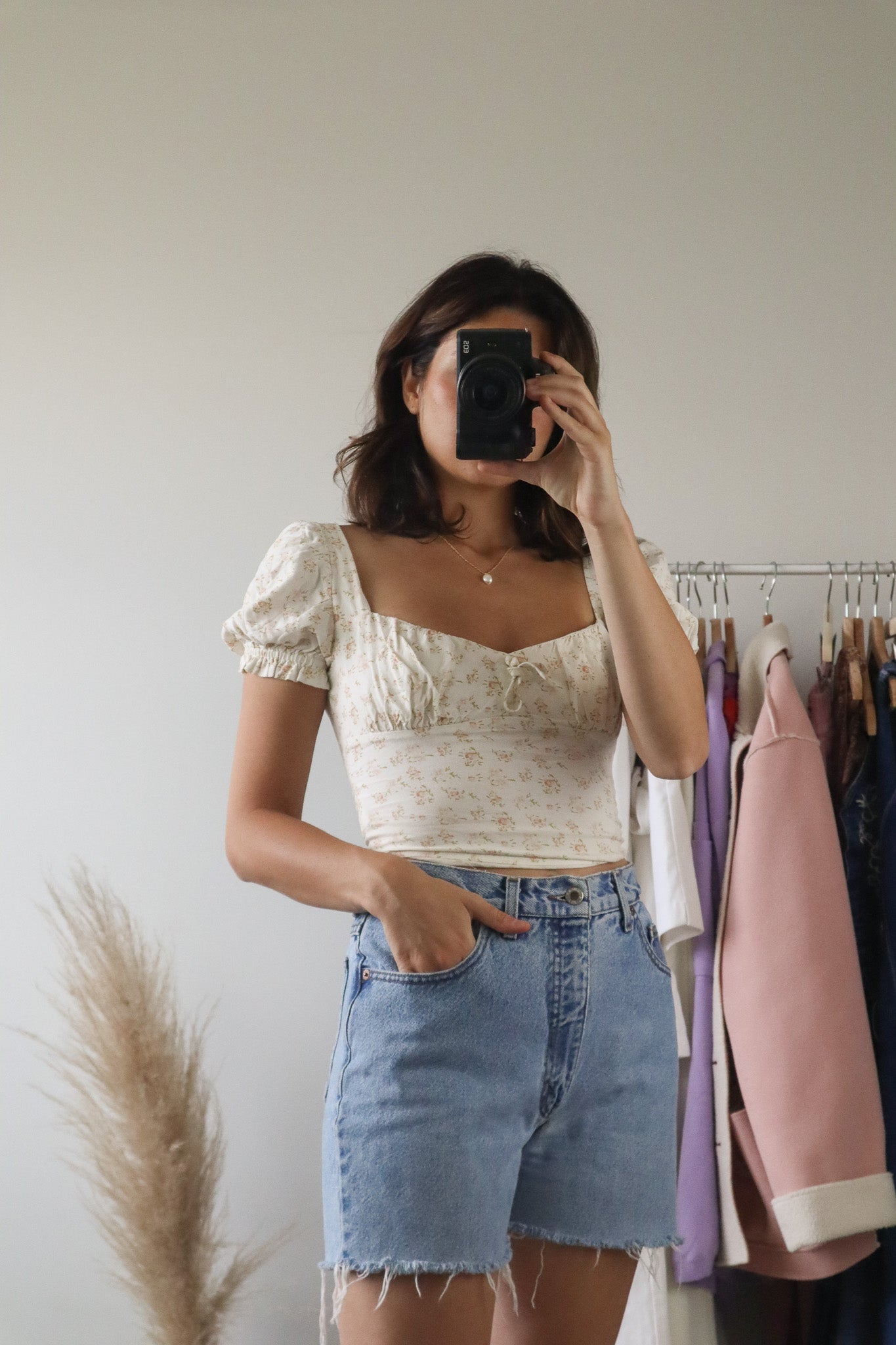 Modern x Floral Cropped Blouse (XS)