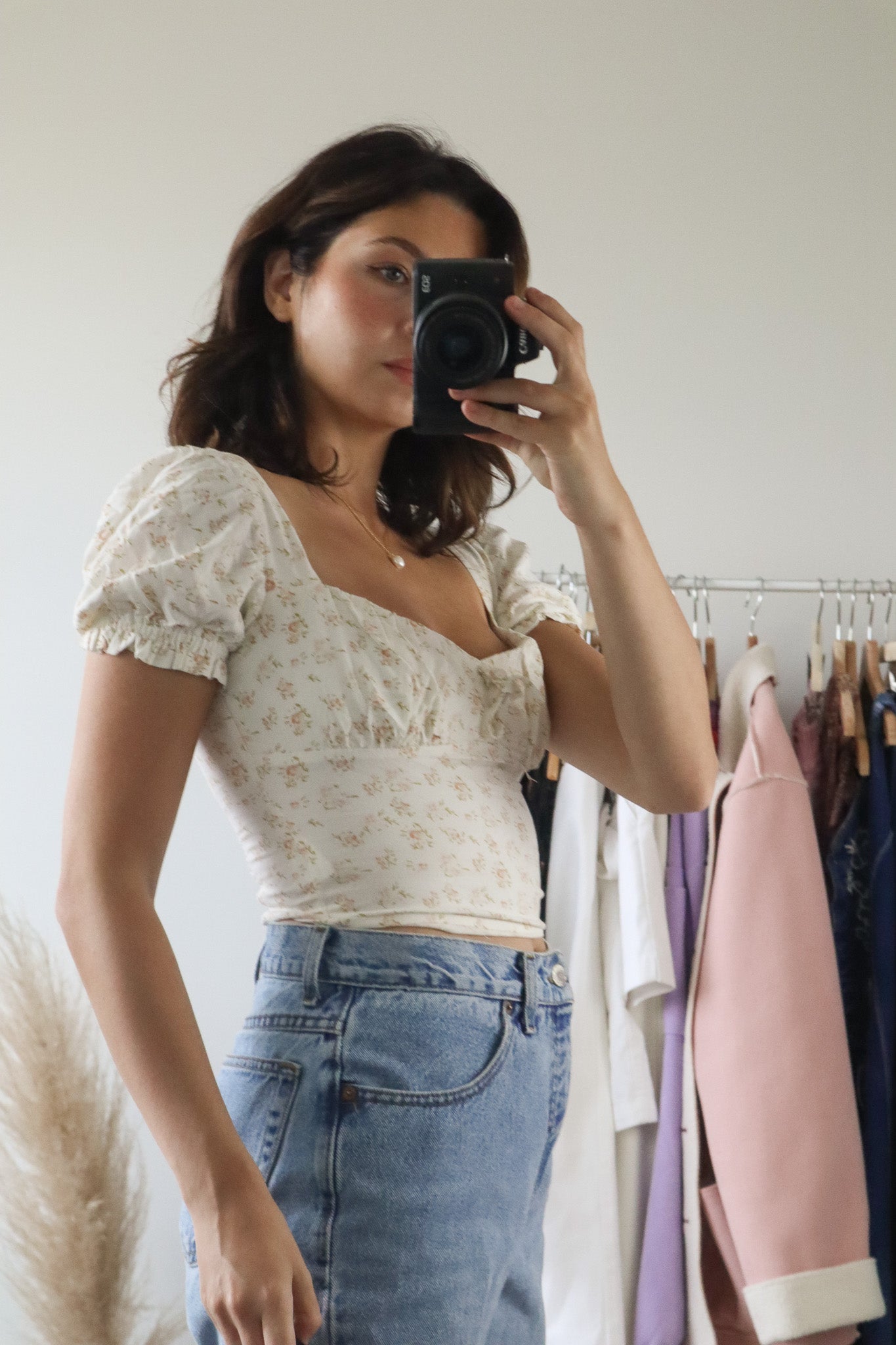 Modern x Floral Cropped Blouse (XS)