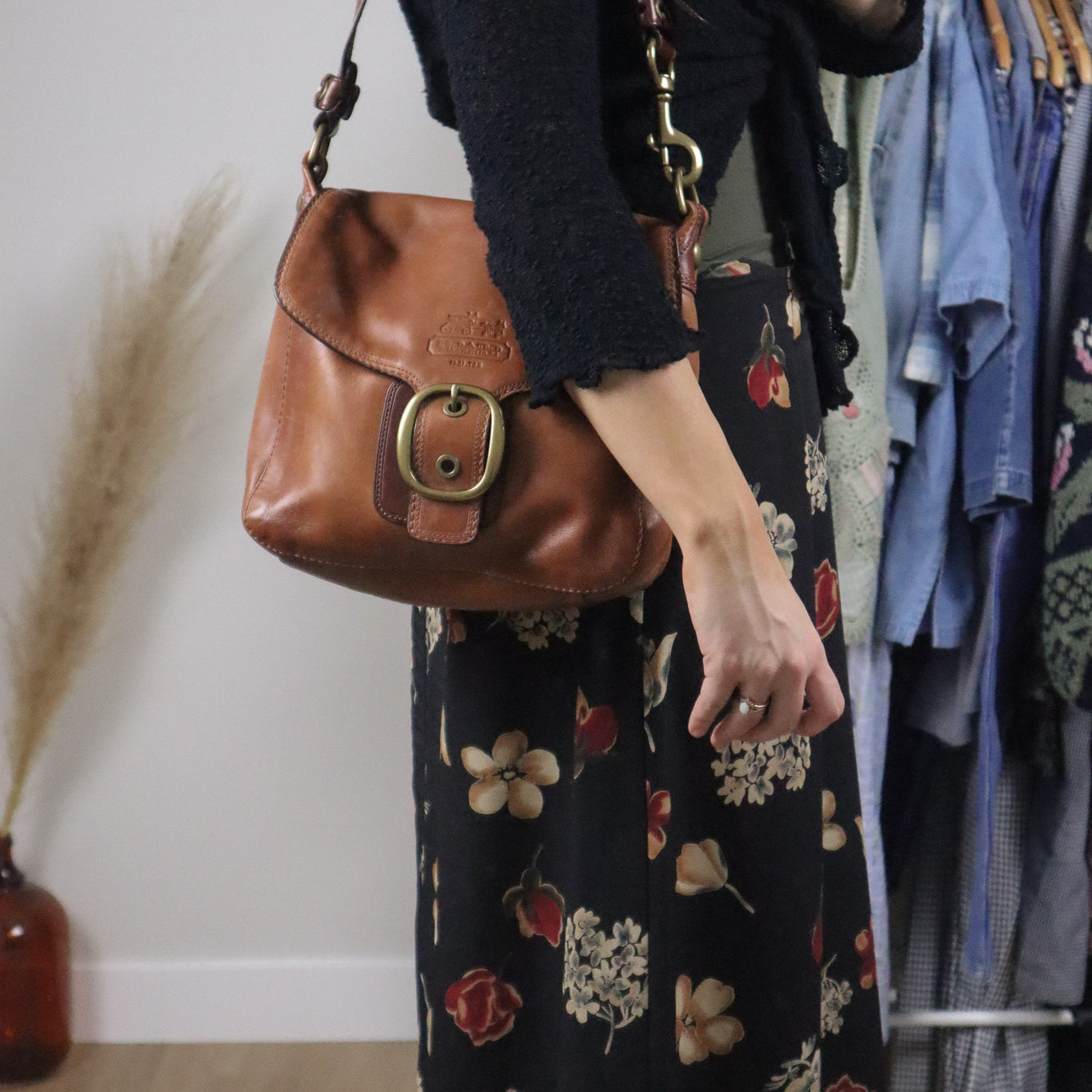 Vintage x Coach Leather Bleecker Purse