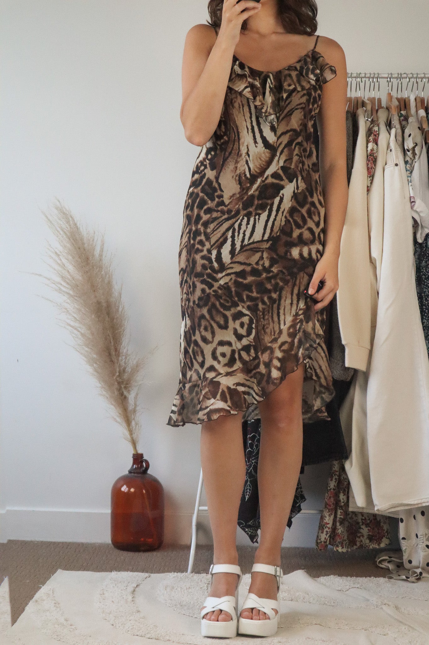 Vintage x Animal Print Dress (S)