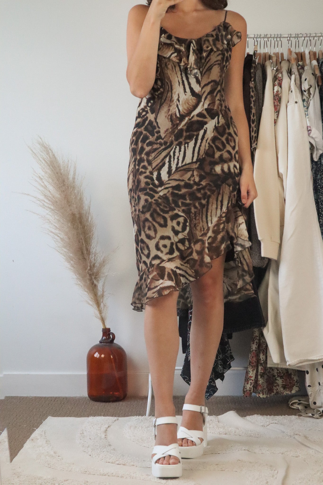 Vintage x Animal Print Dress (S)