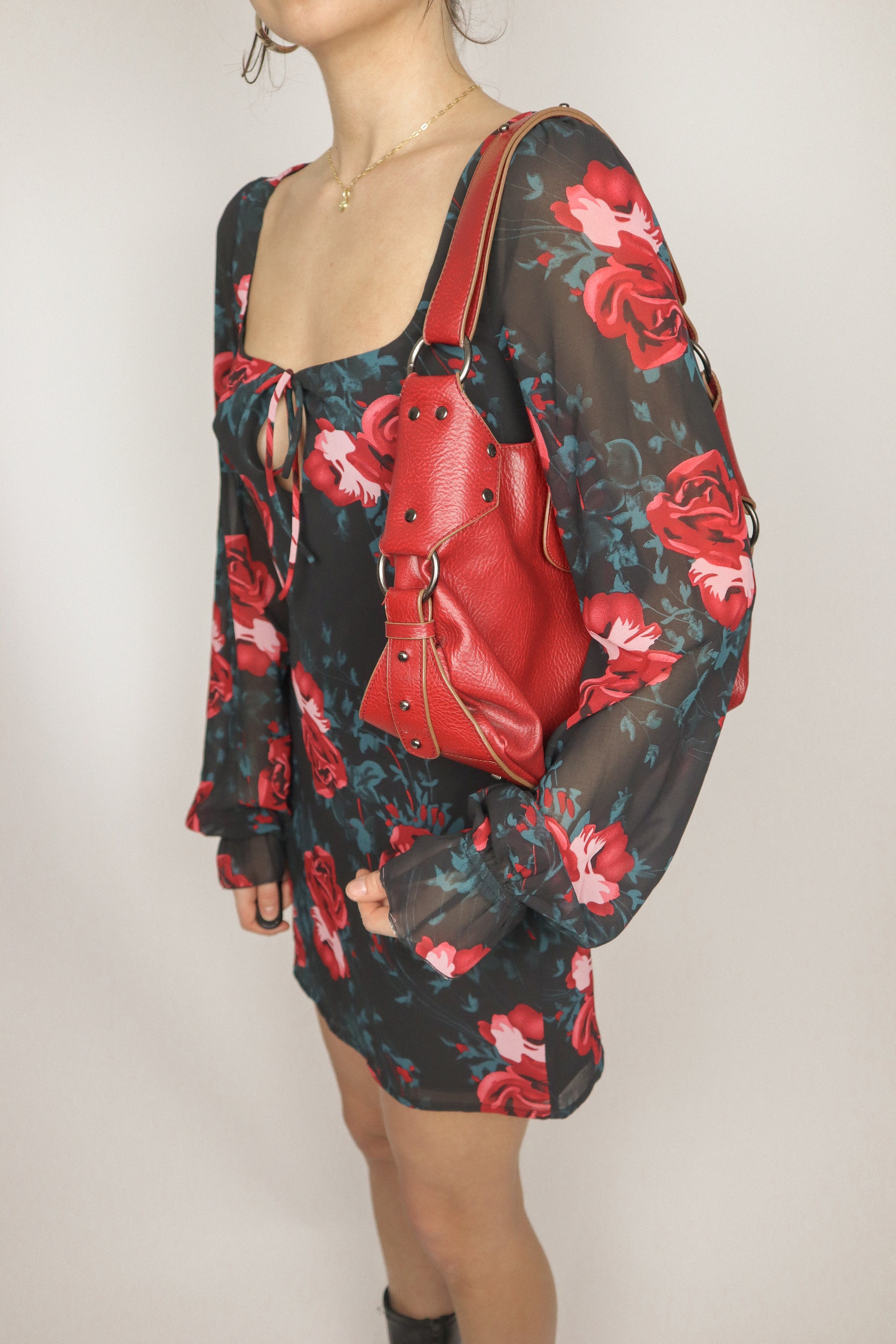 Vintage x Faux Leather Matt Nat Hobo Bag