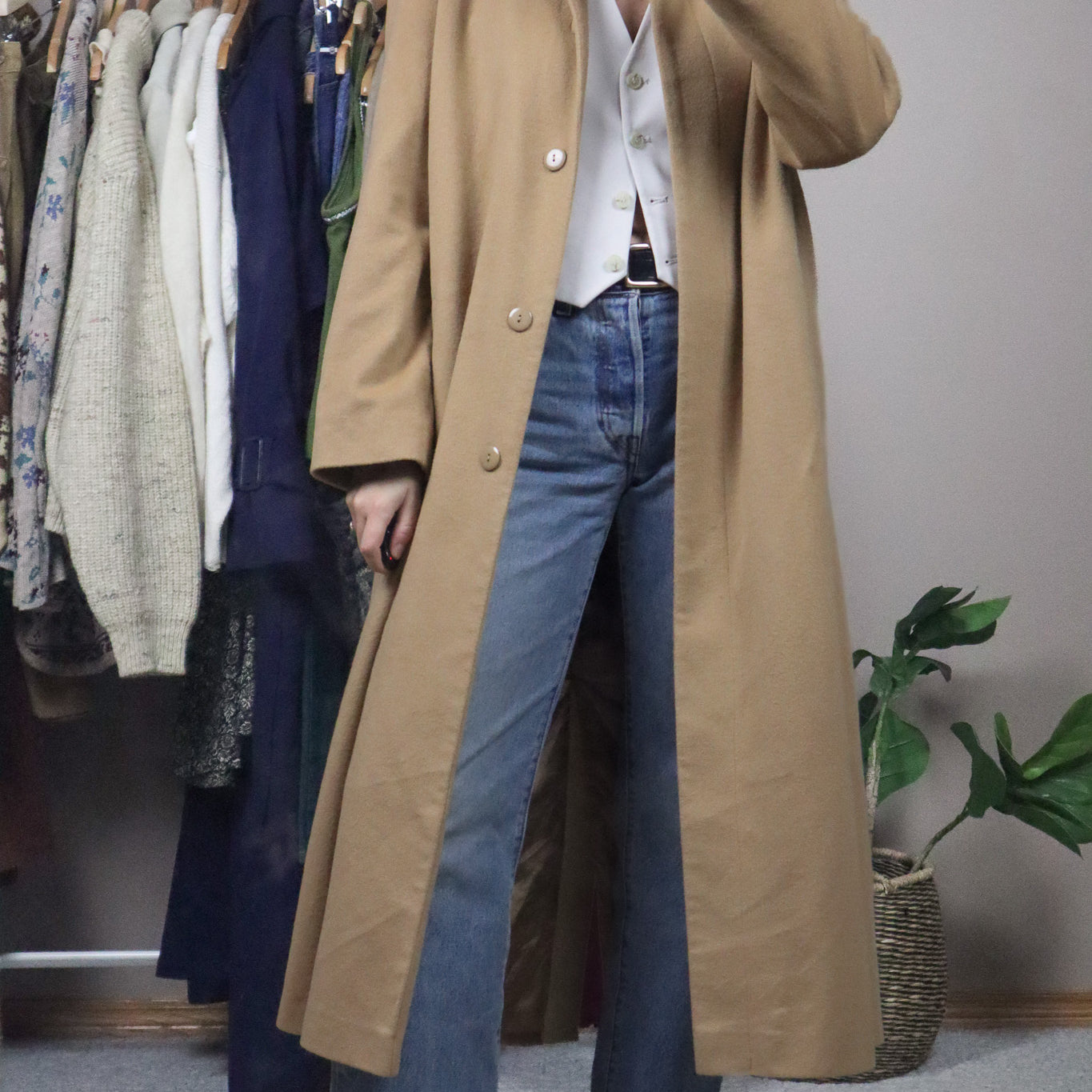 Made in Romania x Vintage x Wool, Angora, & Cashmere Coat (M)
