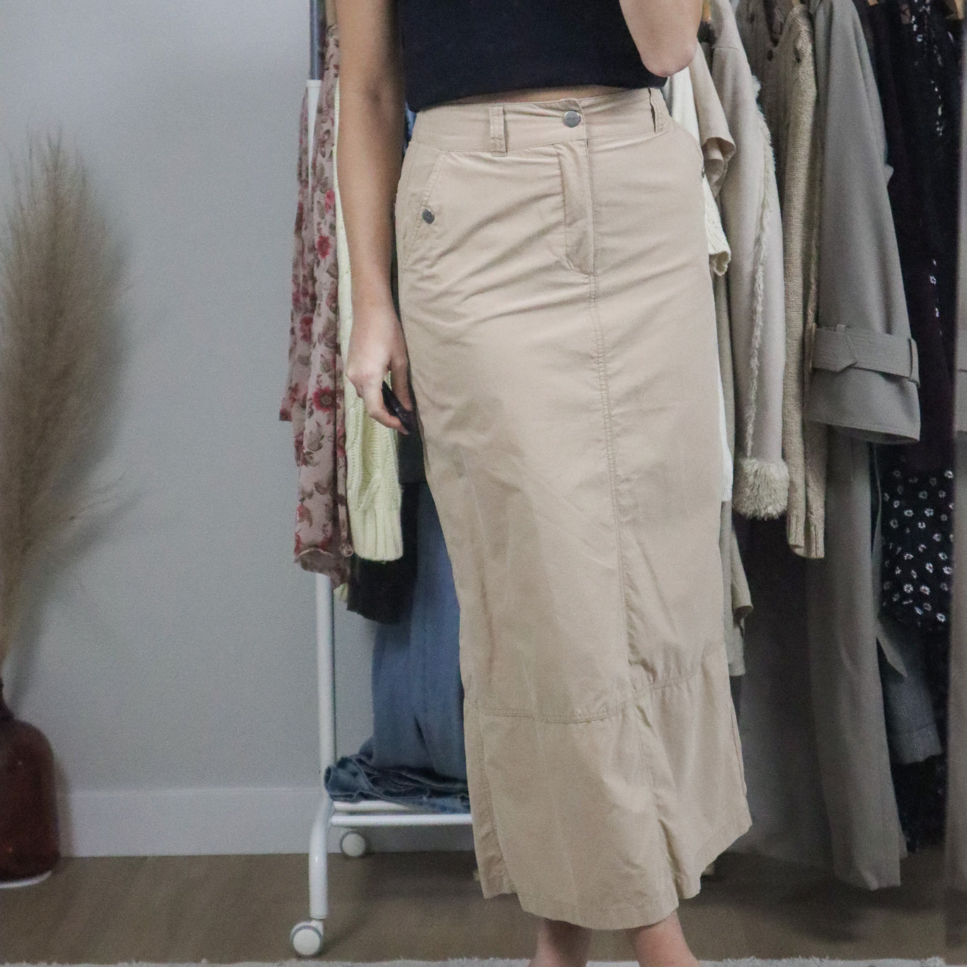 Vintage x Cargo Maxi Skirt (XS)