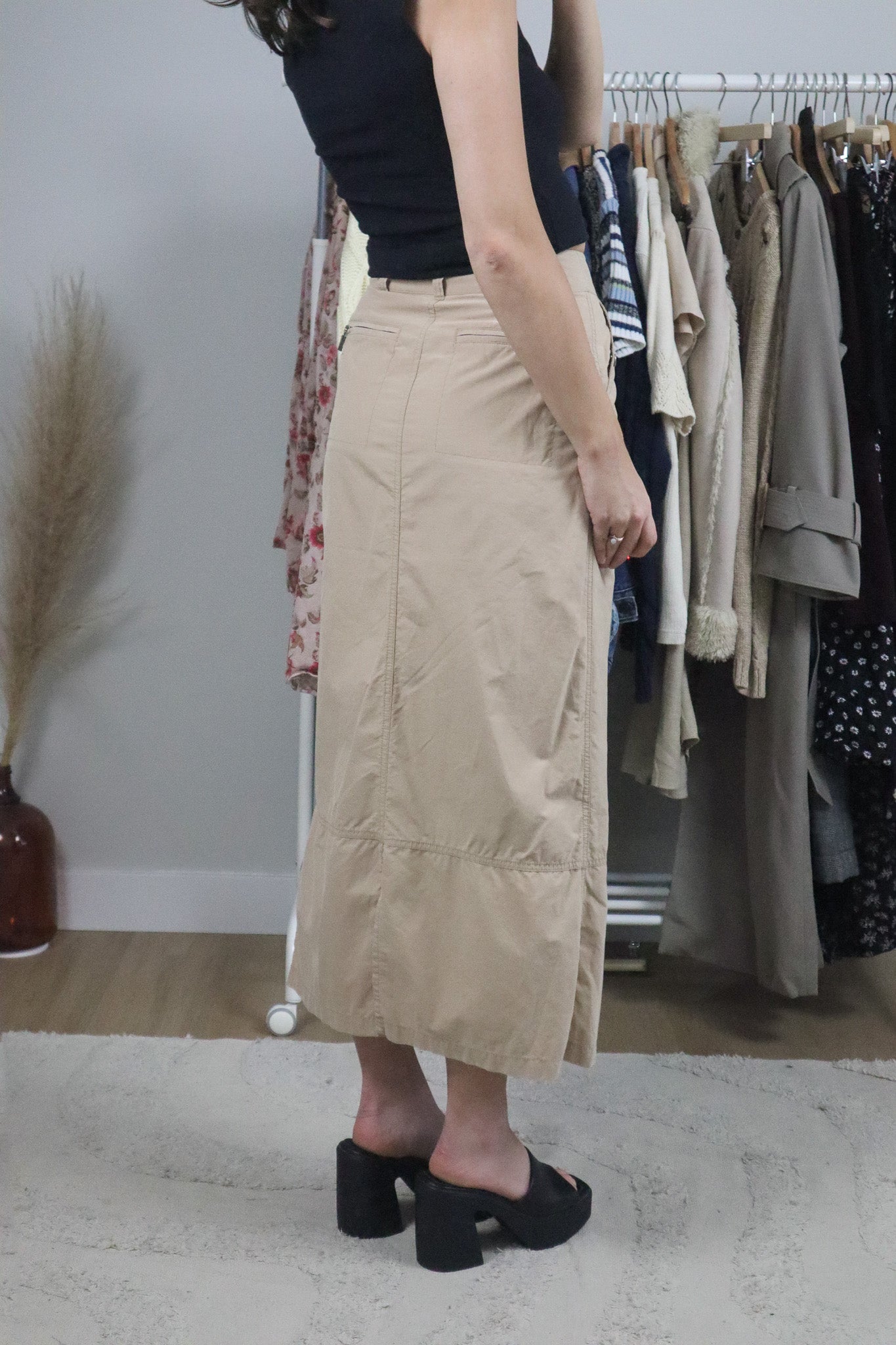 Vintage x Cargo Maxi Skirt (XS)