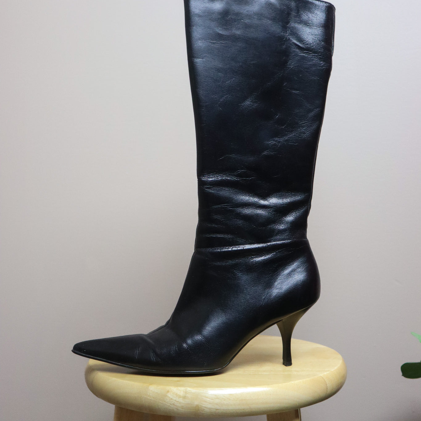 Vintage x Leather Boots (6.5)