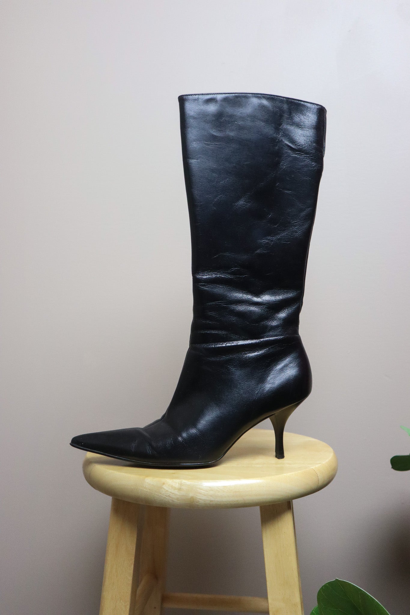 Vintage x Leather Boots (6.5)