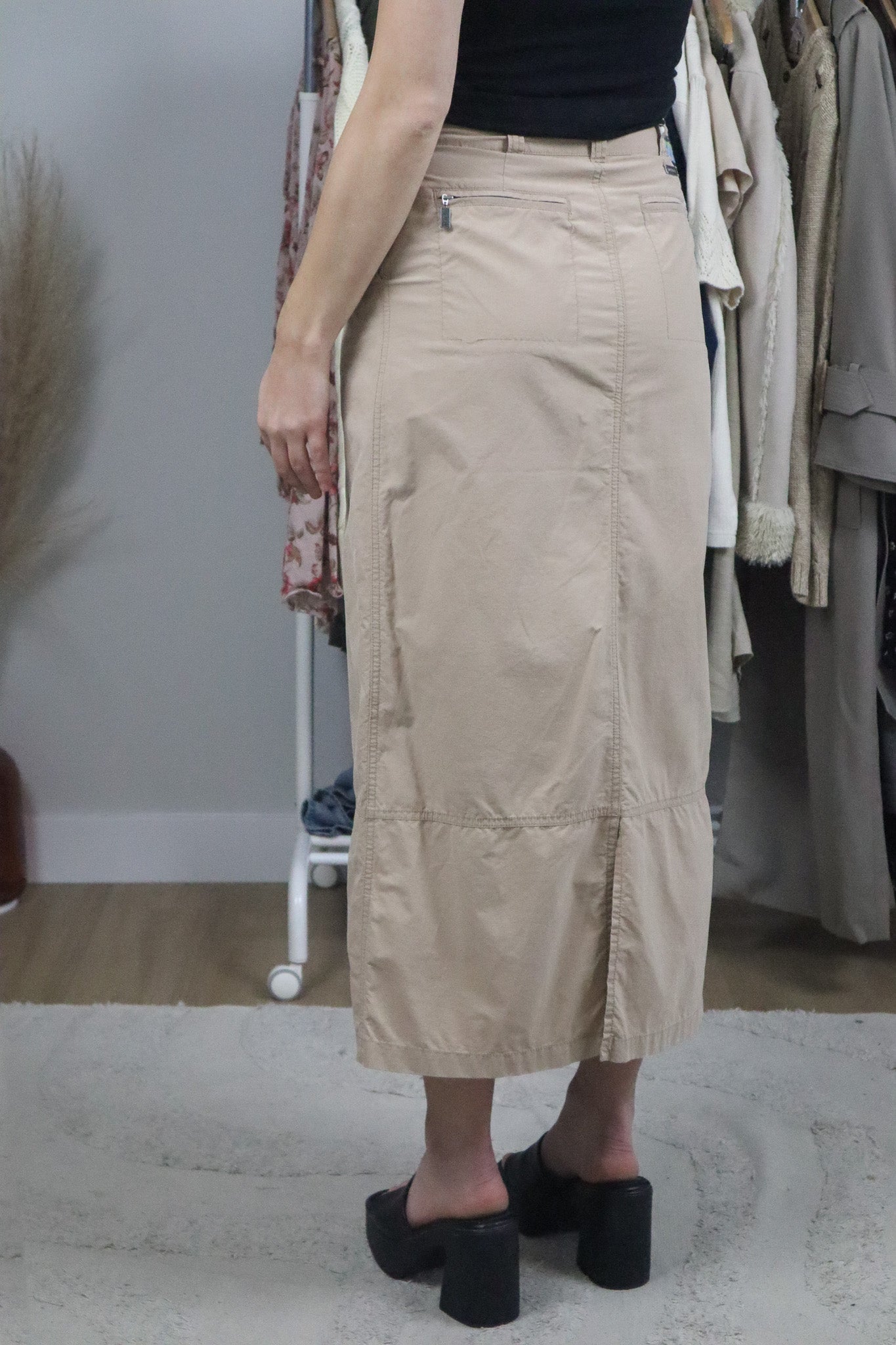 Vintage x Cargo Maxi Skirt (XS)