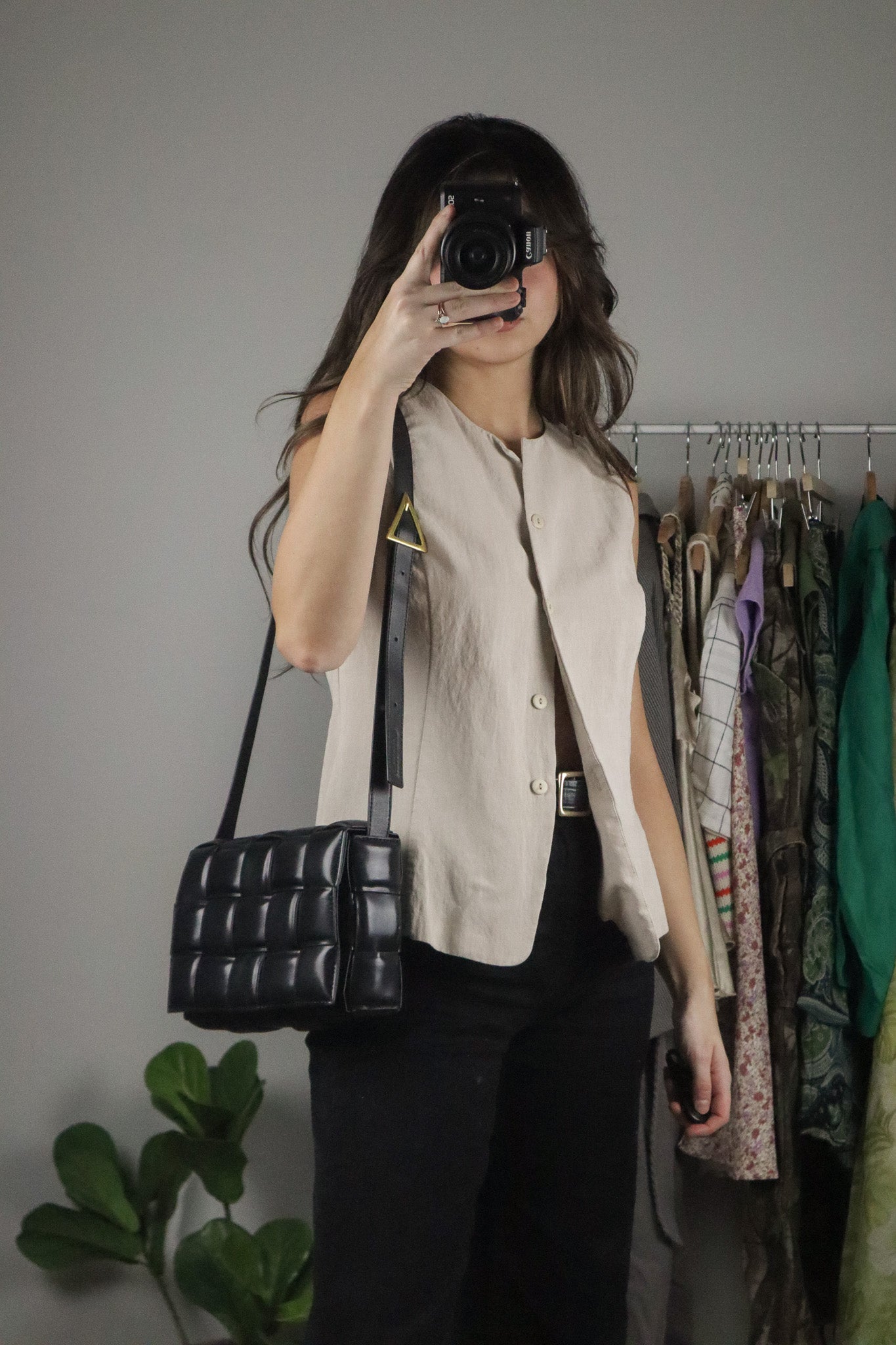 Modern x Leather Woven Purse