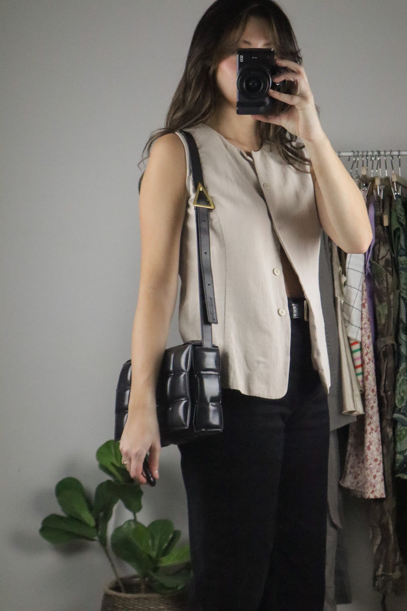 Modern x Leather Woven Purse