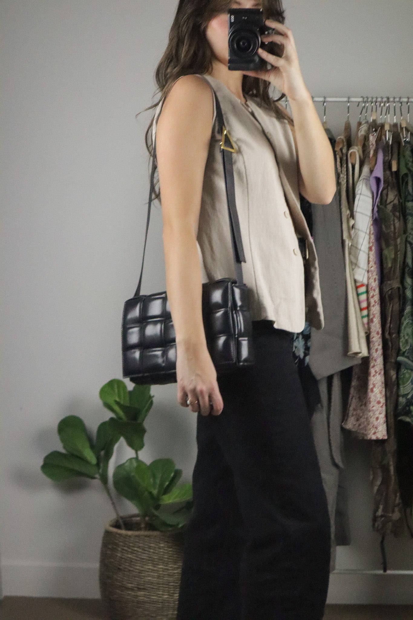 Modern x Leather Woven Purse