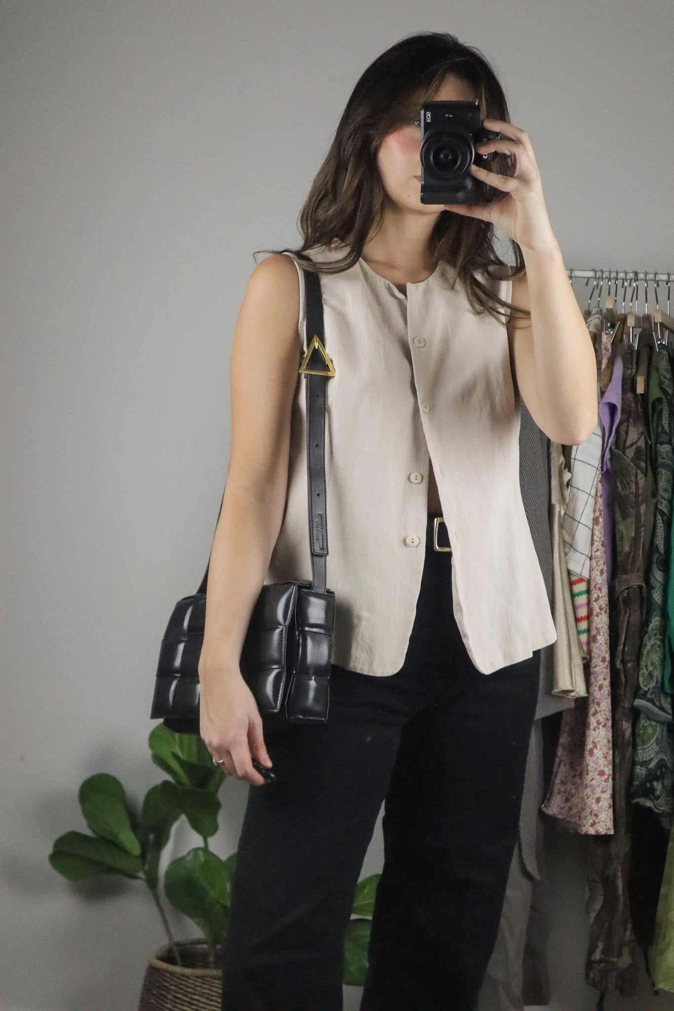 Modern x Leather Woven Purse