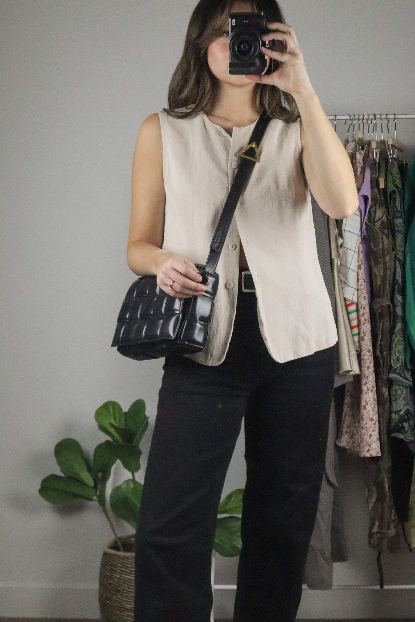 Modern x Leather Woven Purse