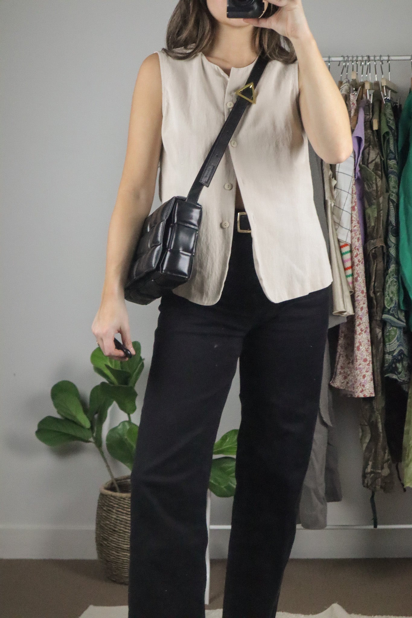 Modern x Leather Woven Purse