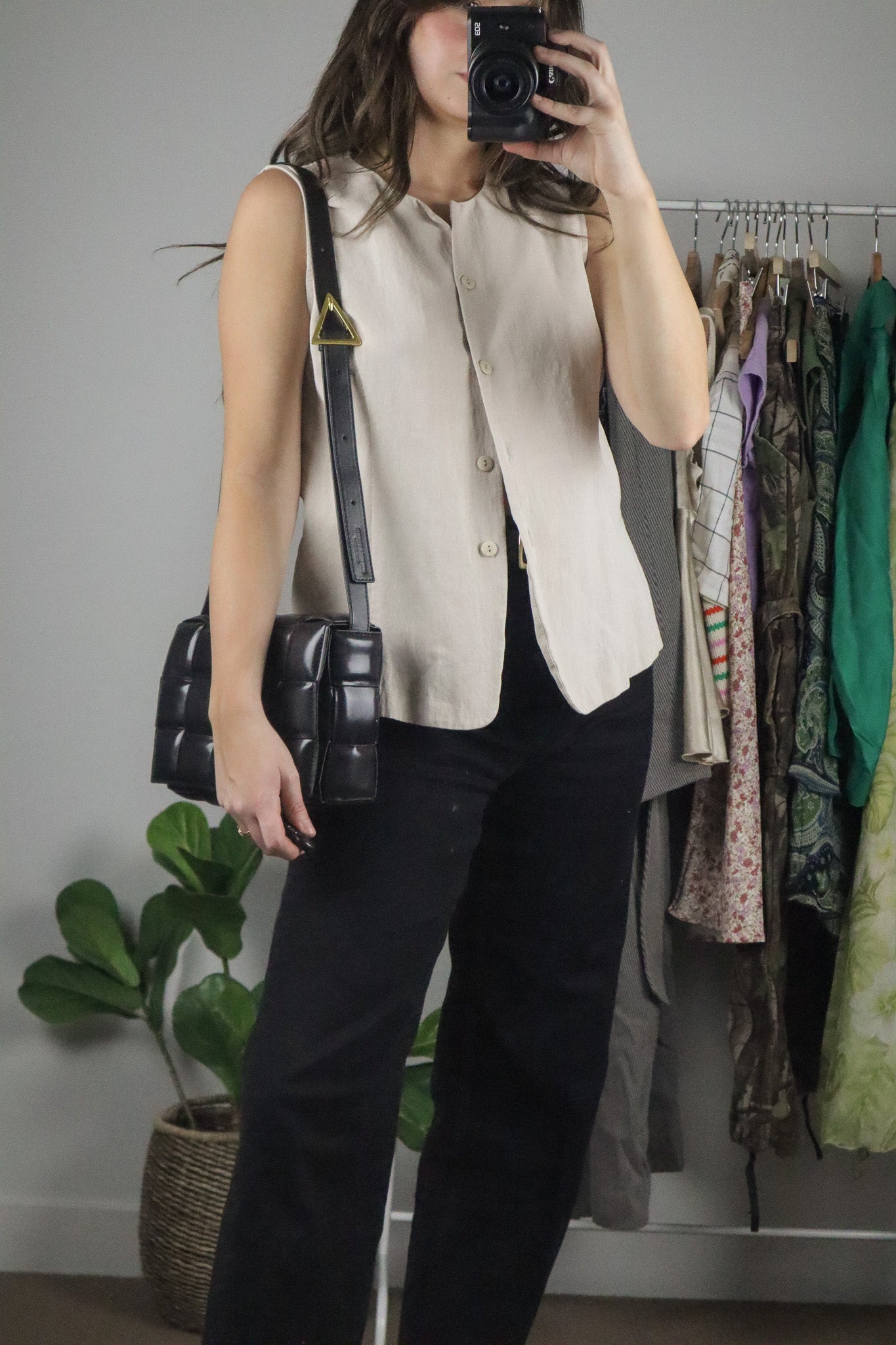 Modern x Leather Woven Purse