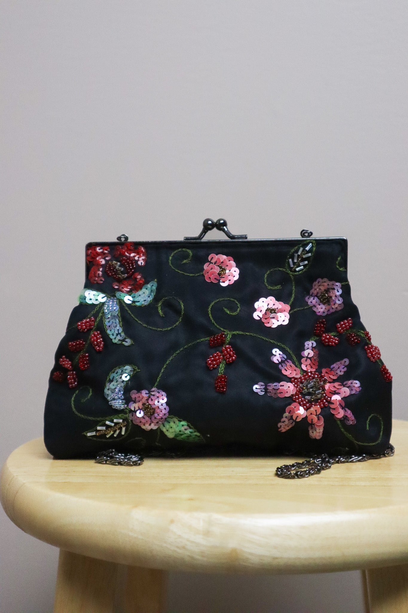 Vintage x Floral Beaded Purse/Clutch