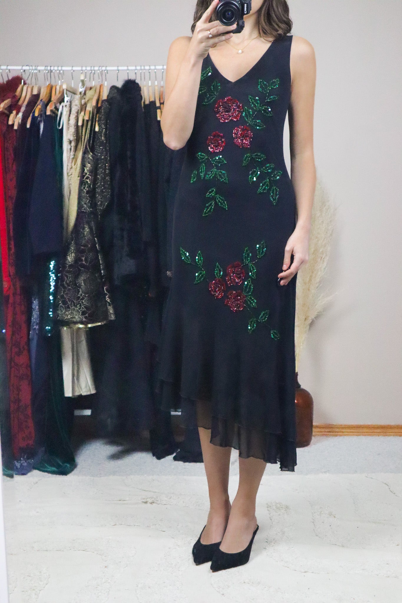 Vintage x Floral Beaded Maxi Dress (4)