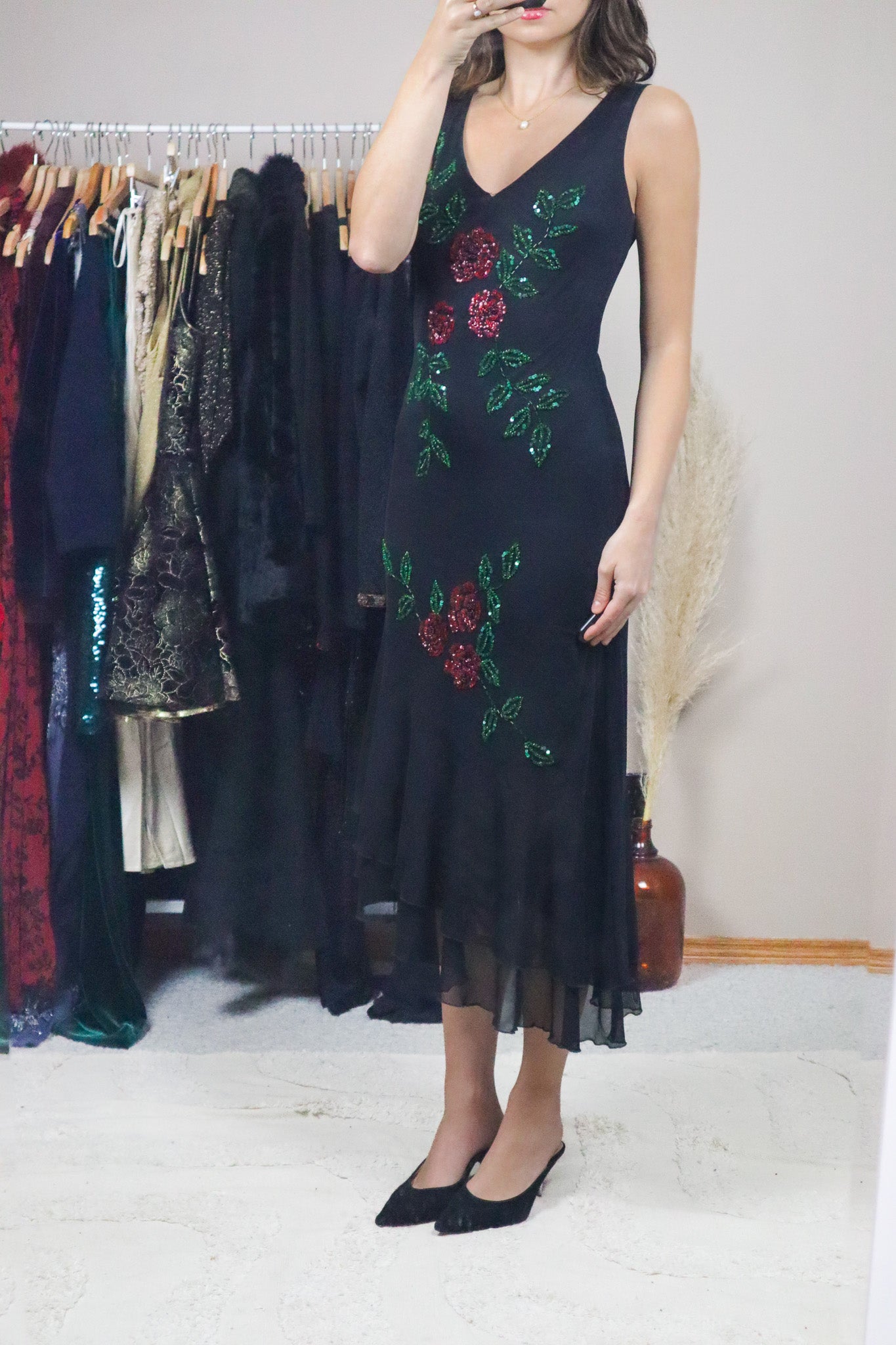 Vintage x Floral Beaded Maxi Dress (4)