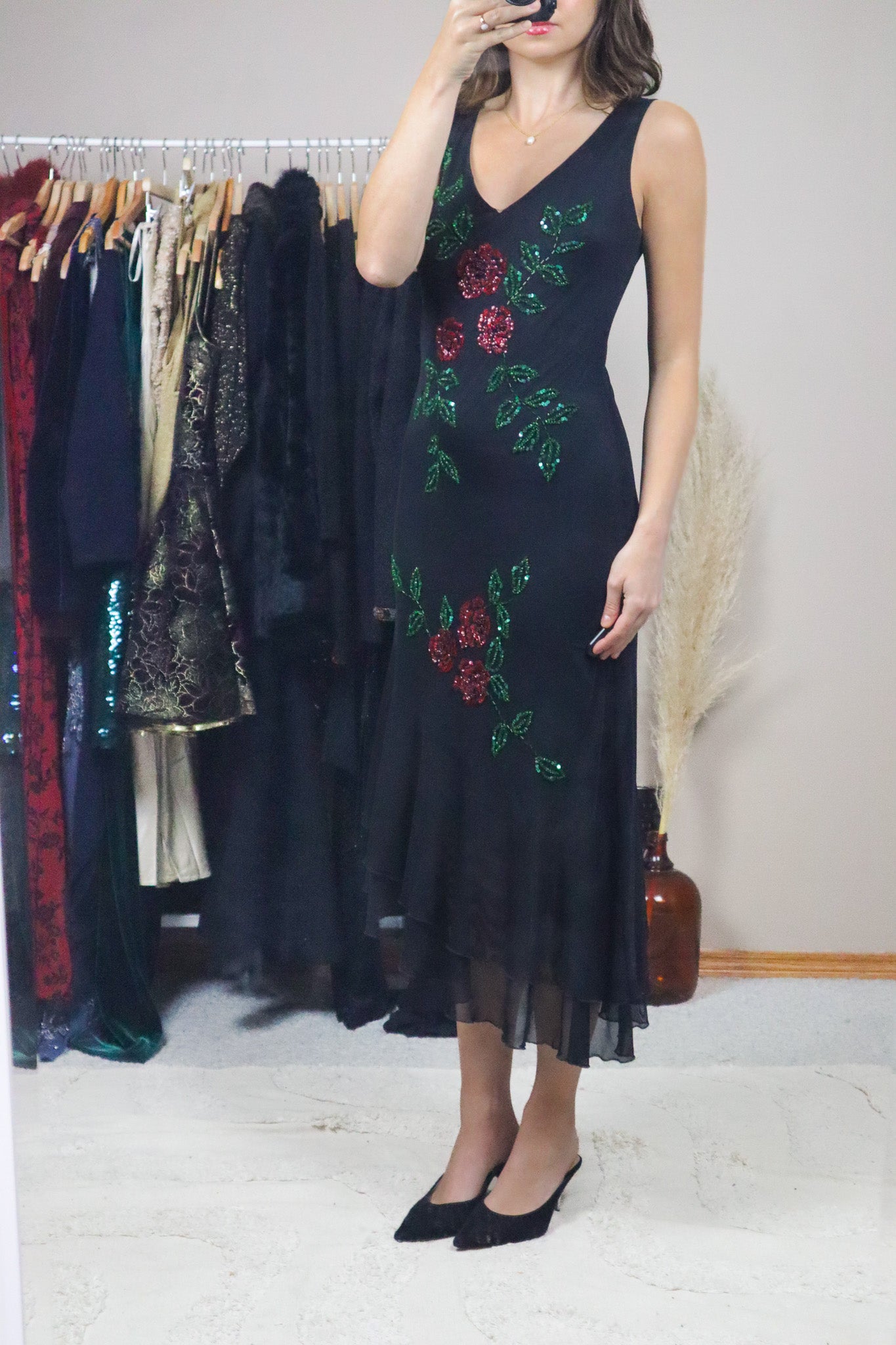 Vintage x Floral Beaded Maxi Dress (4)