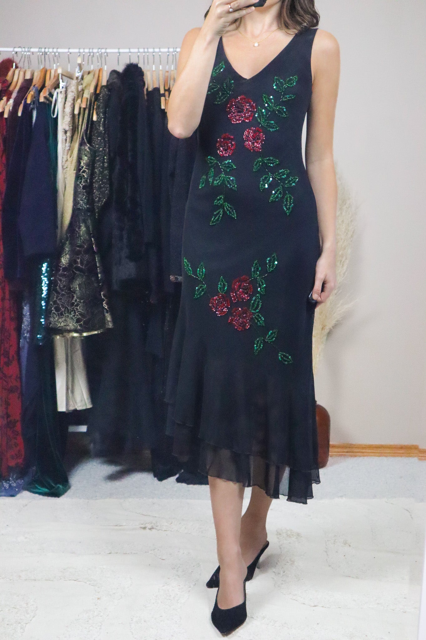 Vintage x Floral Beaded Maxi Dress (4)