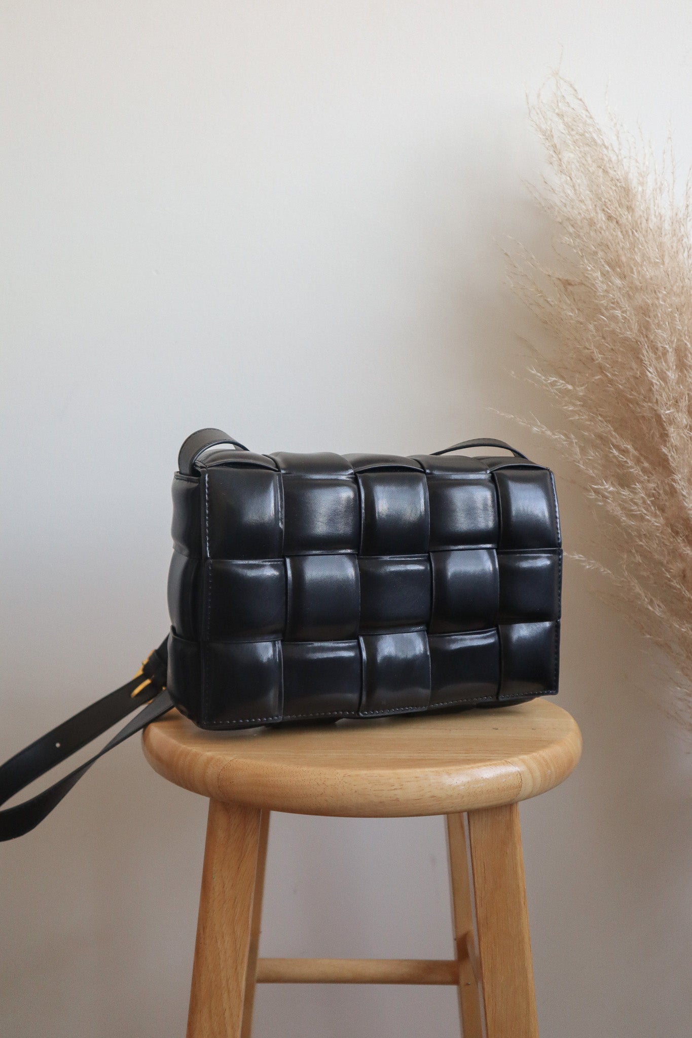 Modern x Leather Woven Purse