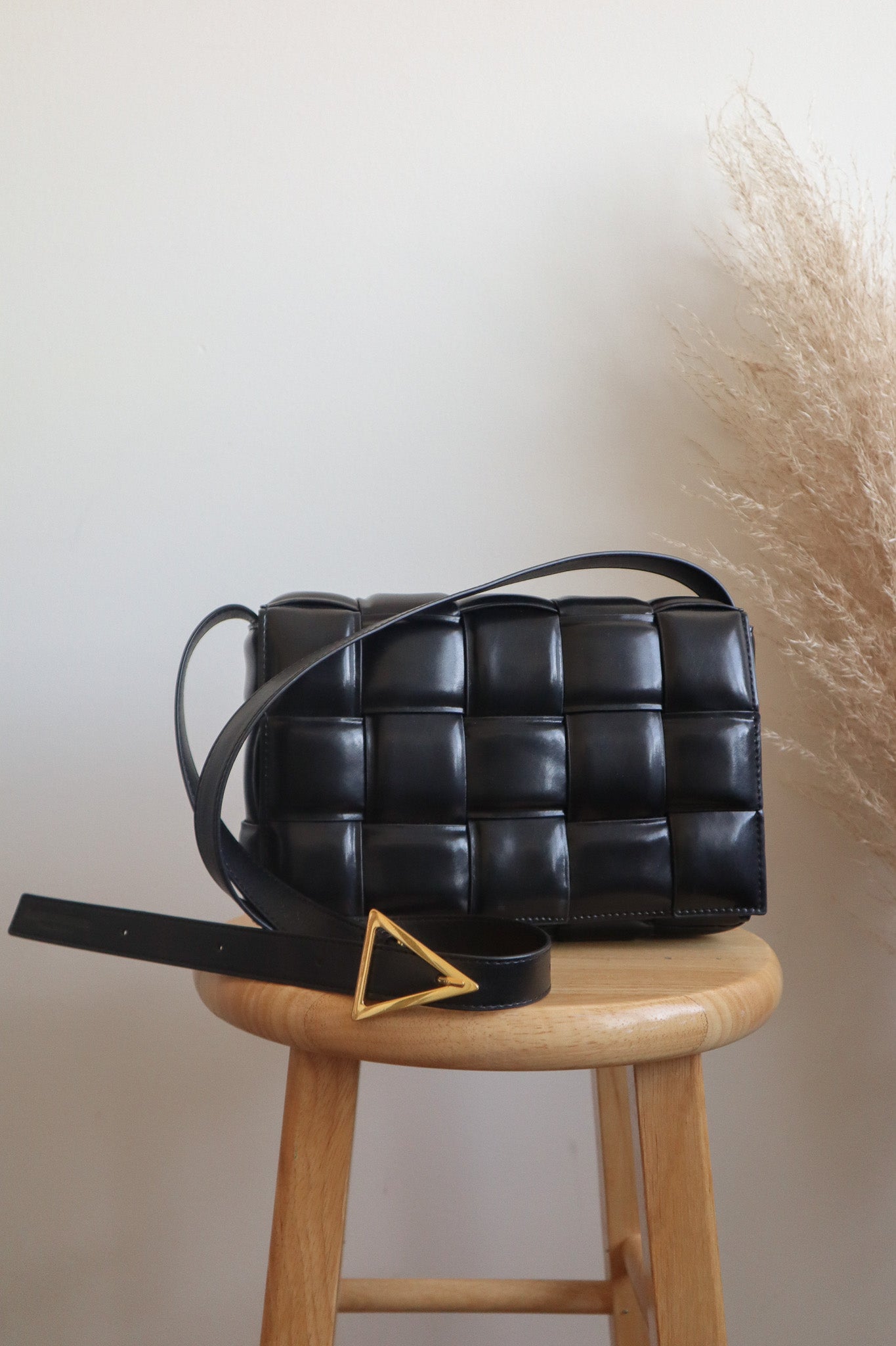 Modern x Leather Woven Purse