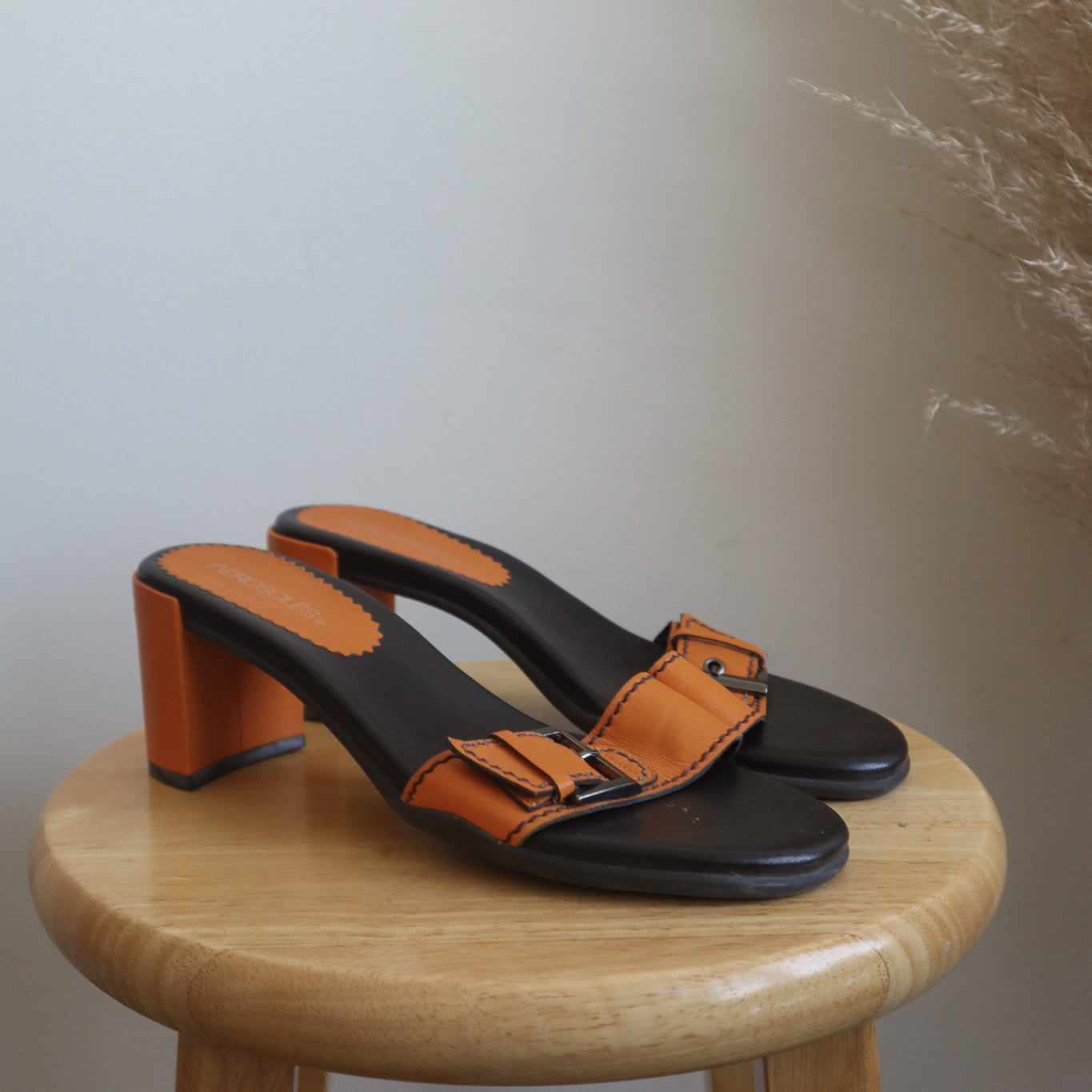 Vintage x Leather Buckle Heels (7)