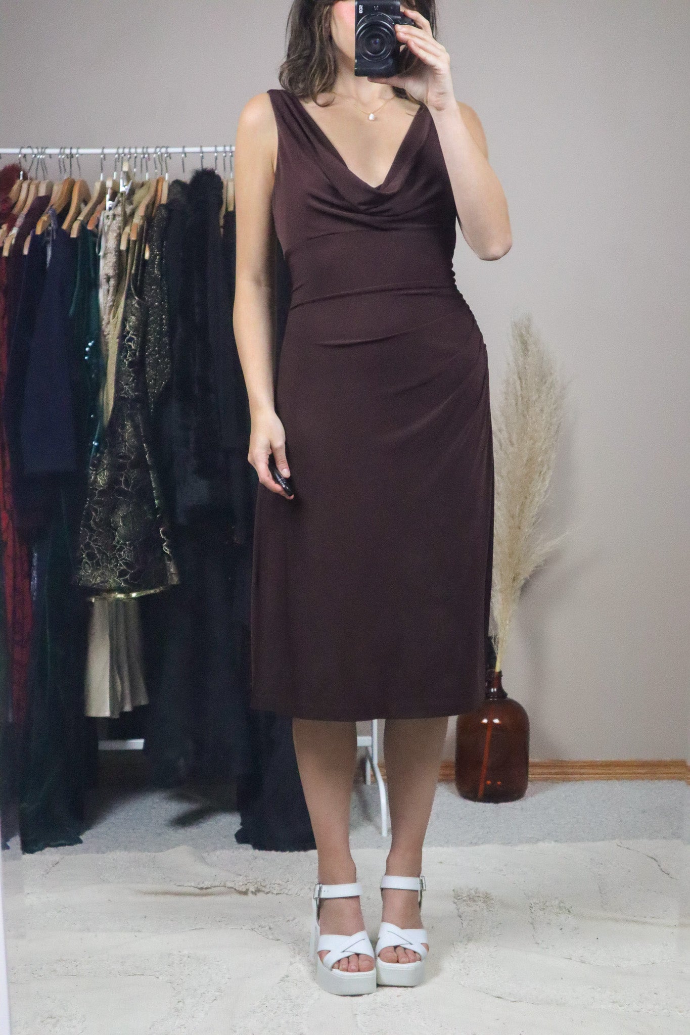 Vintage x Cowl Neck Midi Dress (10)