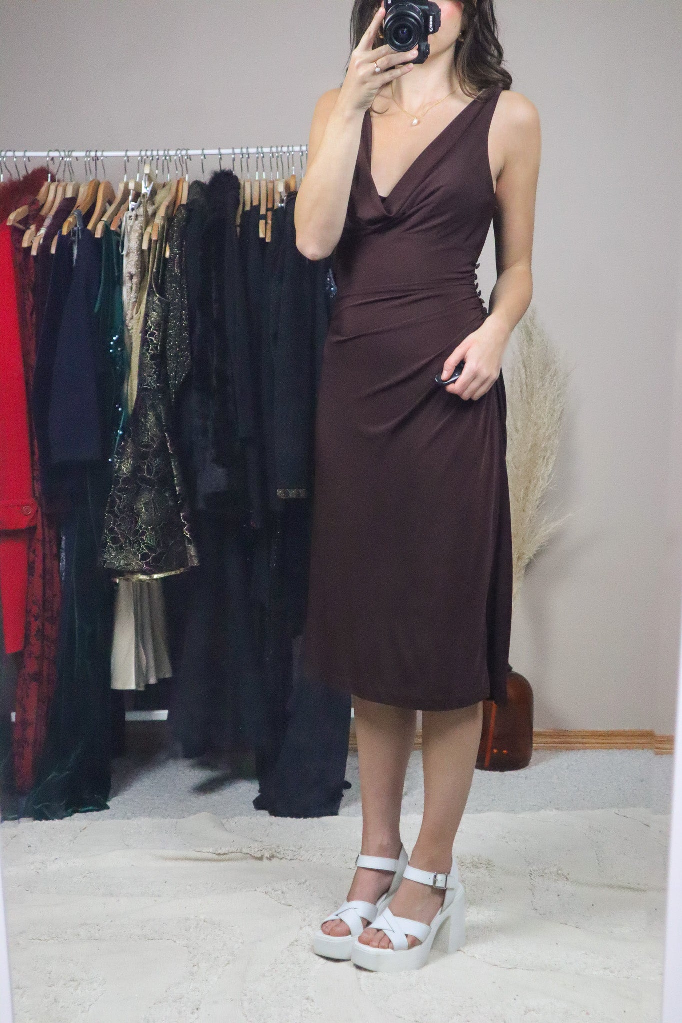 Vintage x Cowl Neck Midi Dress (10)