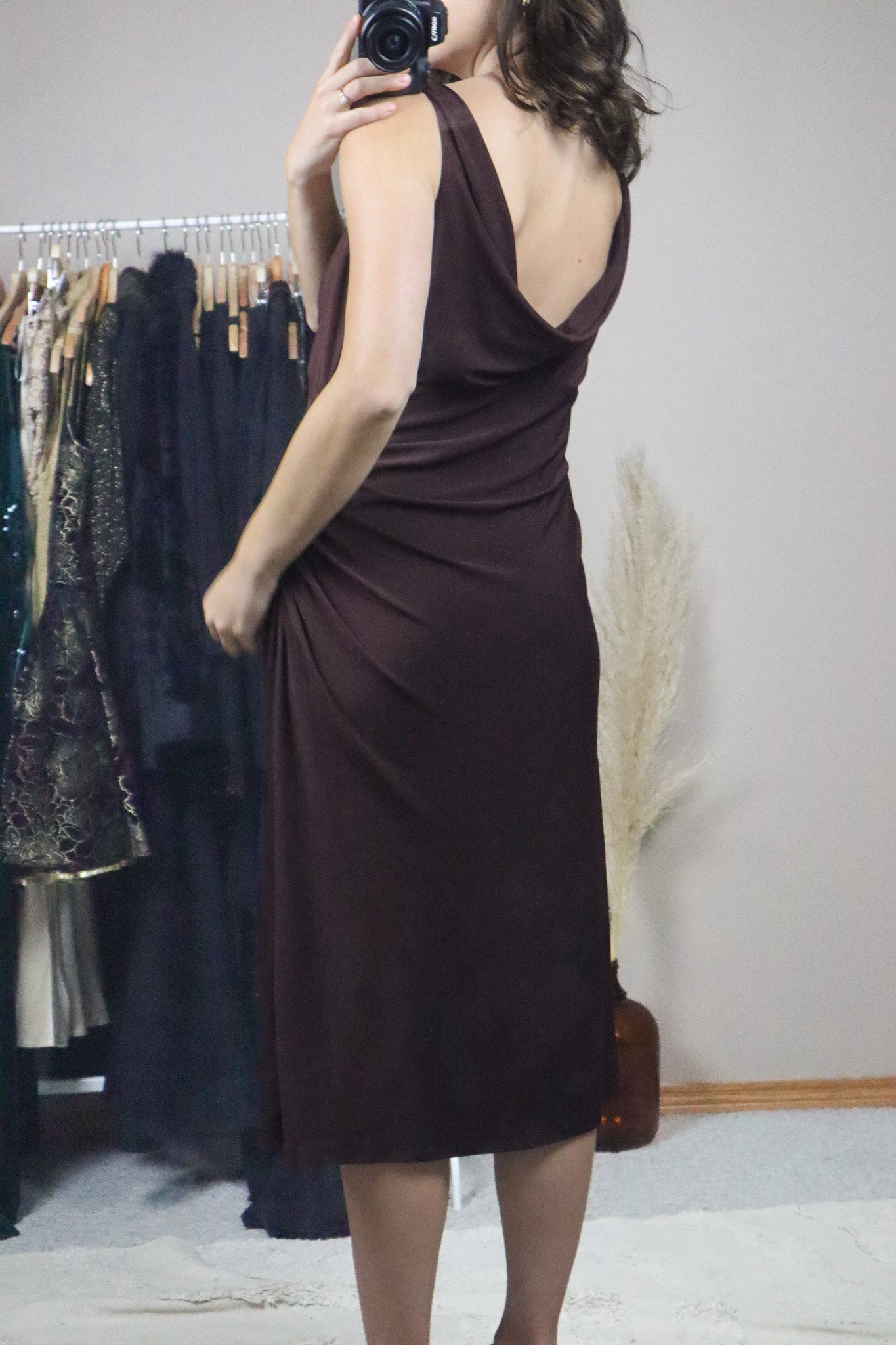 Vintage x Cowl Neck Midi Dress (10)